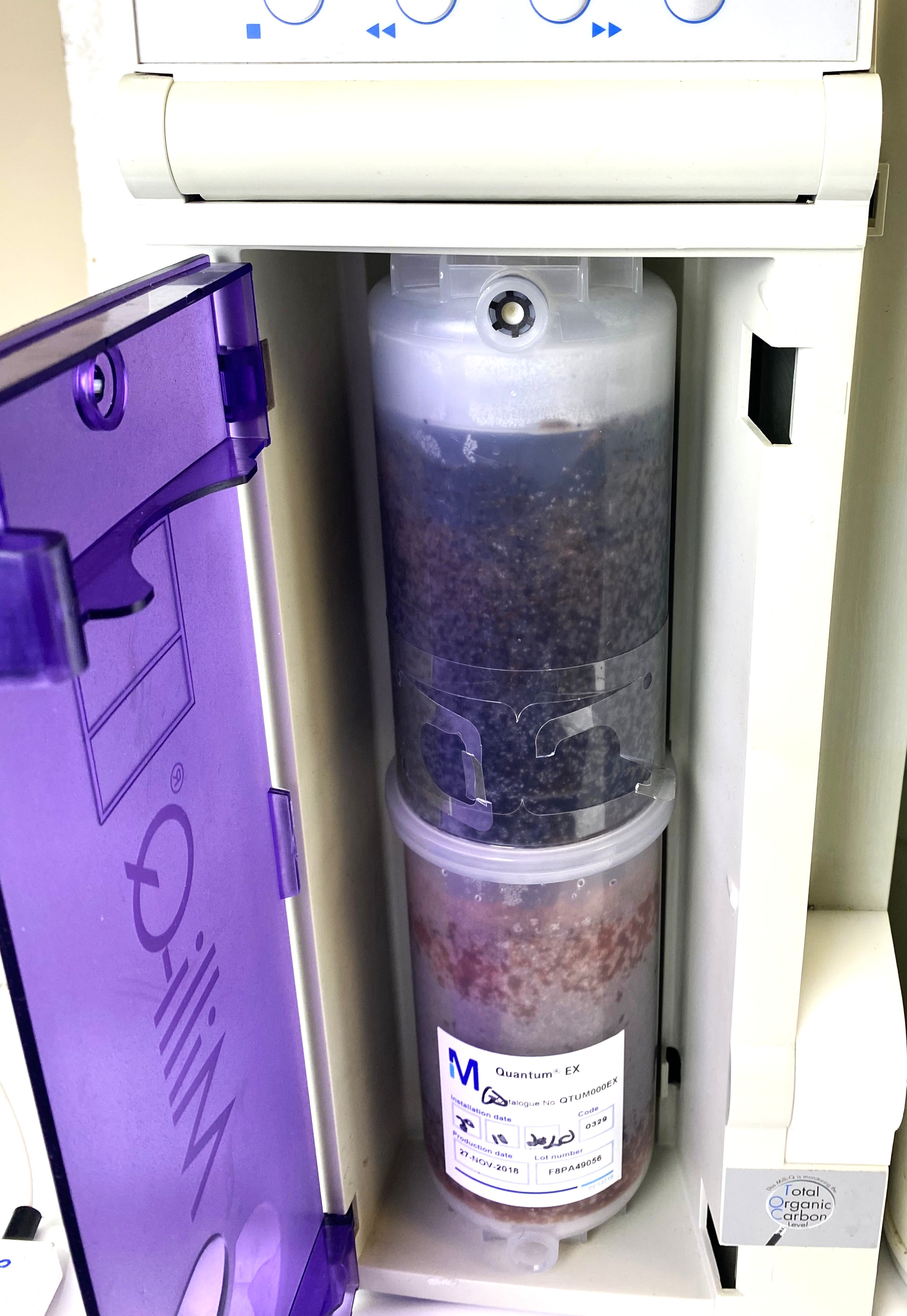 Used Millipore Milli-Q Gradient A10 Water Purifier with 2 Q-Pod Dispensers