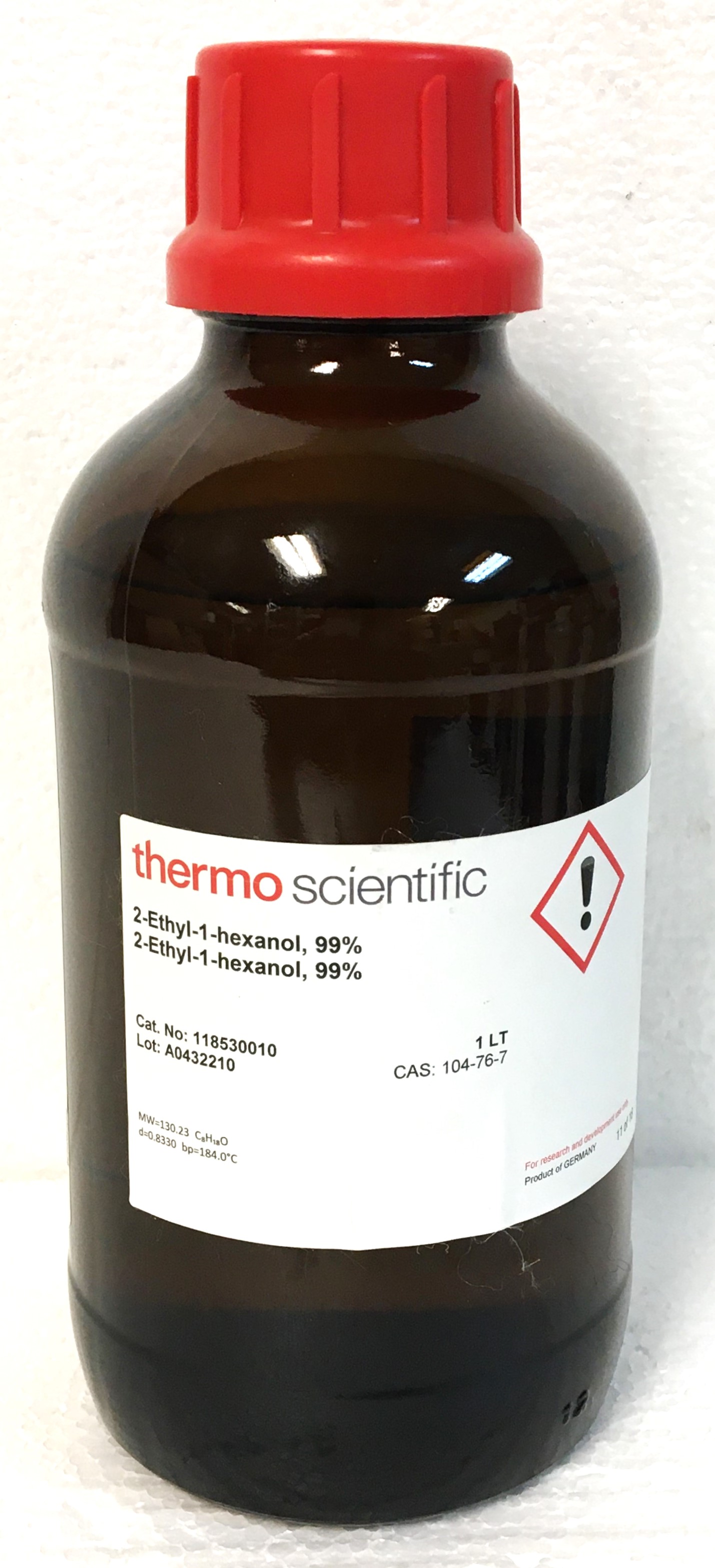 New Thermo Scientific 118530010 2-Ethyl-1-Hexanol - 99% (1L)