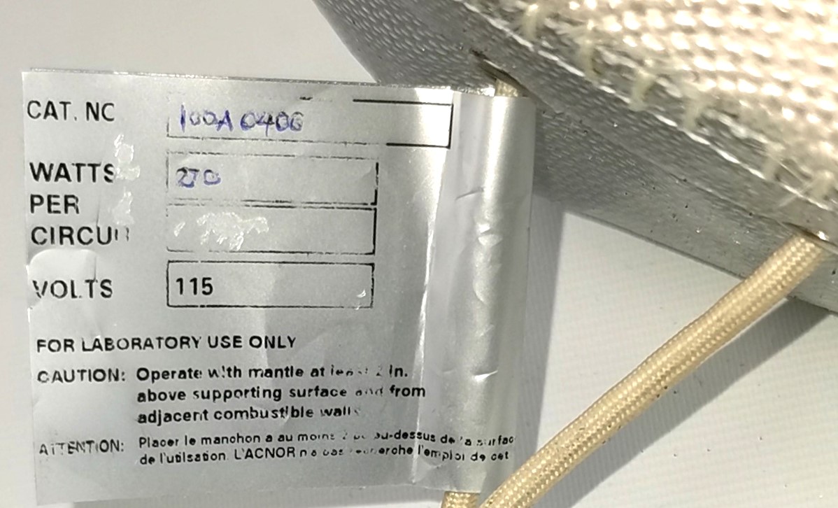 Used Glas-Col 100A O406 Heating Mantle - 500mL