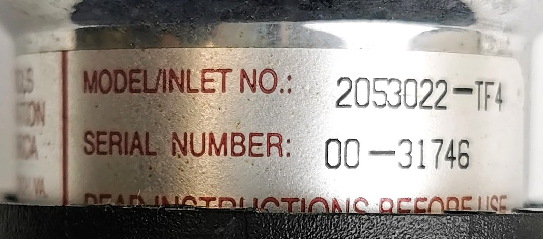 Used Liquid Air 2053022-TF4 Stainless-Steel Pressure-Reducing Regulator