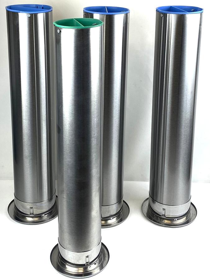 New Open Box Dispense-Rite ADJ-2S Stainless Steel In-Counter Cup Dispenser