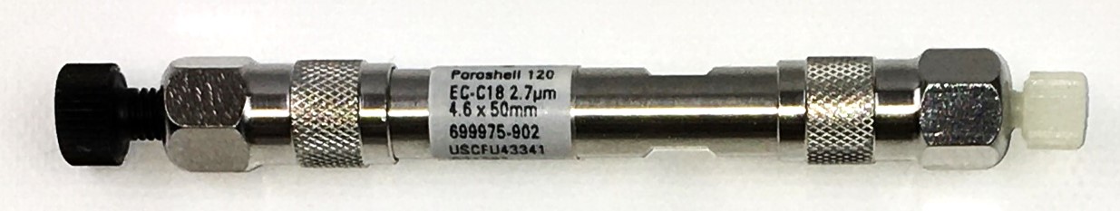 New Open Box Agilent InfinityLab Poroshell 120 EC-C18 (699975-902) HPLC Column (4.6mm x 50mm x 2.7µm)