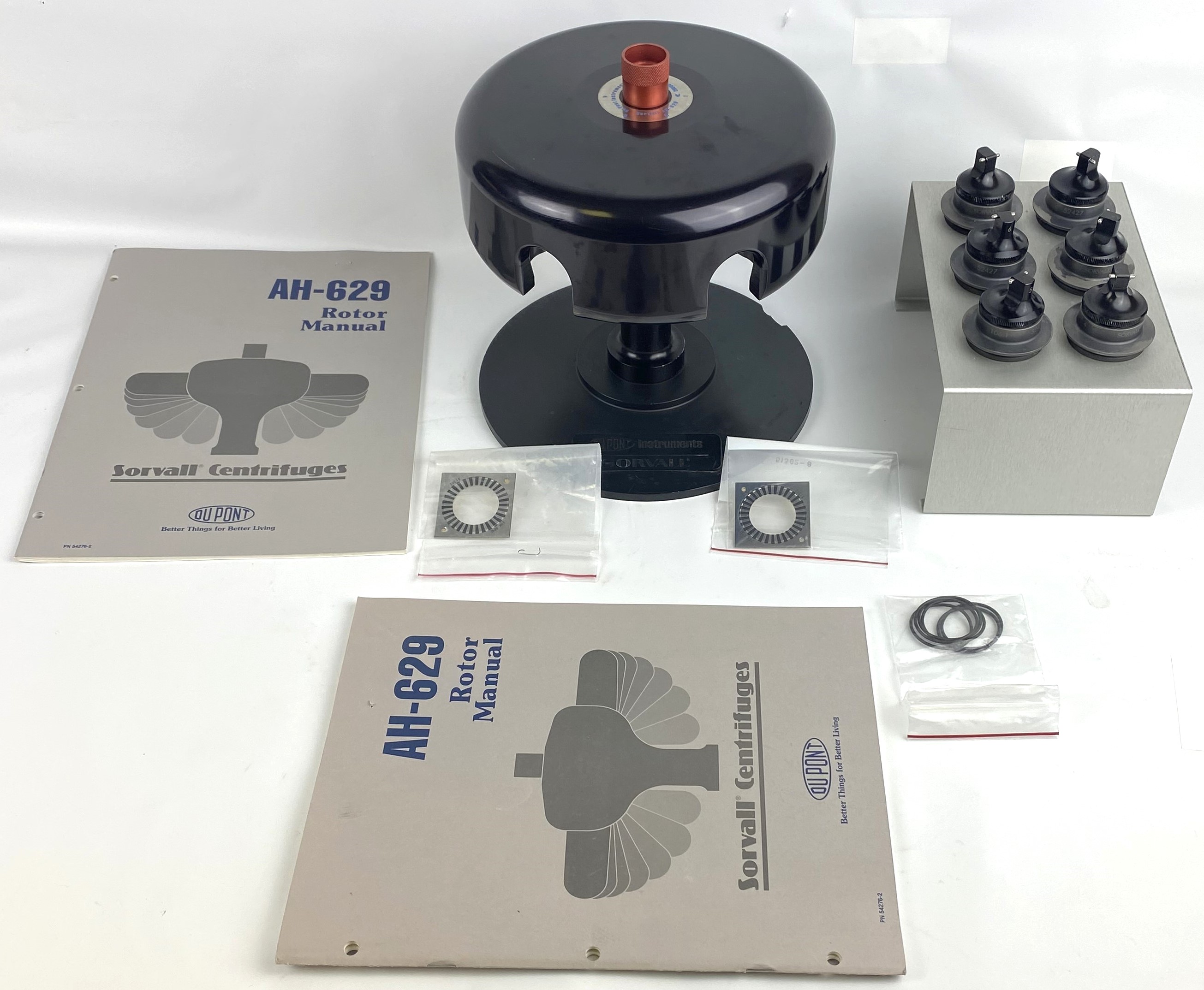 Used Sorvall (DuPont) AH-628 Swing-Out Rotor with Rack of Tubes