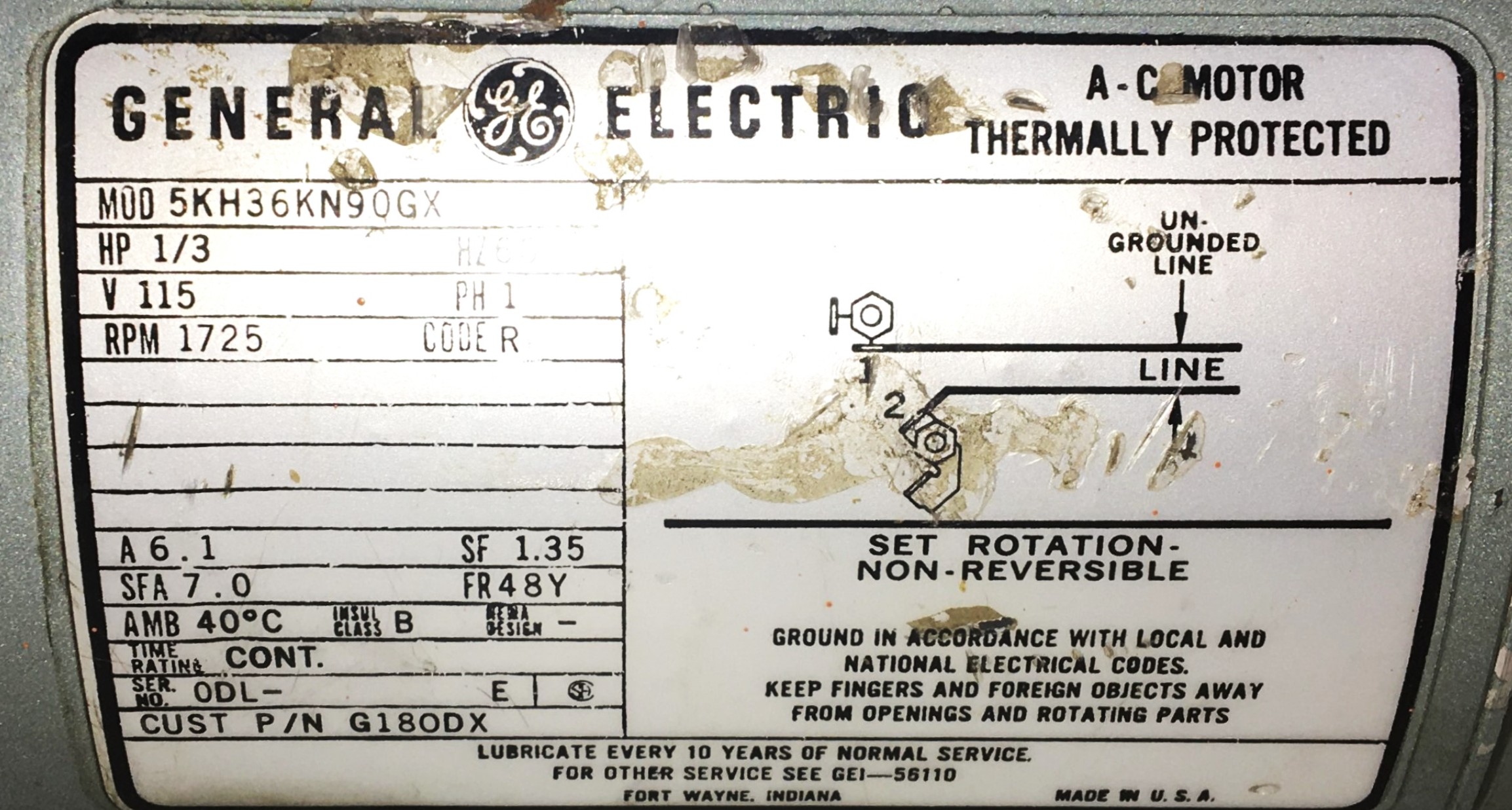 Used Gast 0523-101Q-G180DX Vacuum Pump with Filter (4.5cfm)