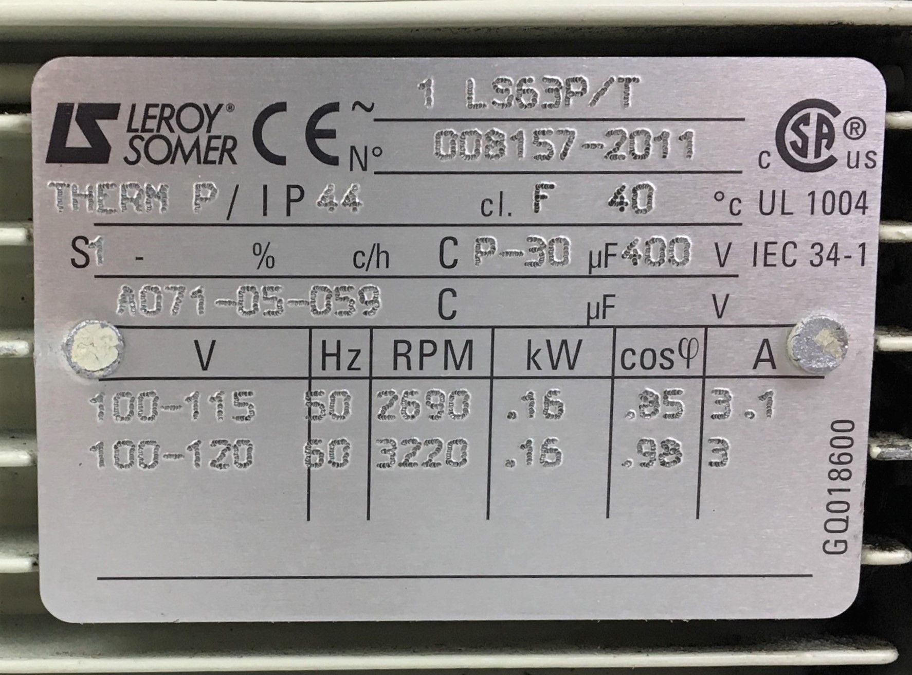 Used Edwards E2M1.5 (Agilent G1099-80023) Rotary Vacuum Pump - 1.2cfm