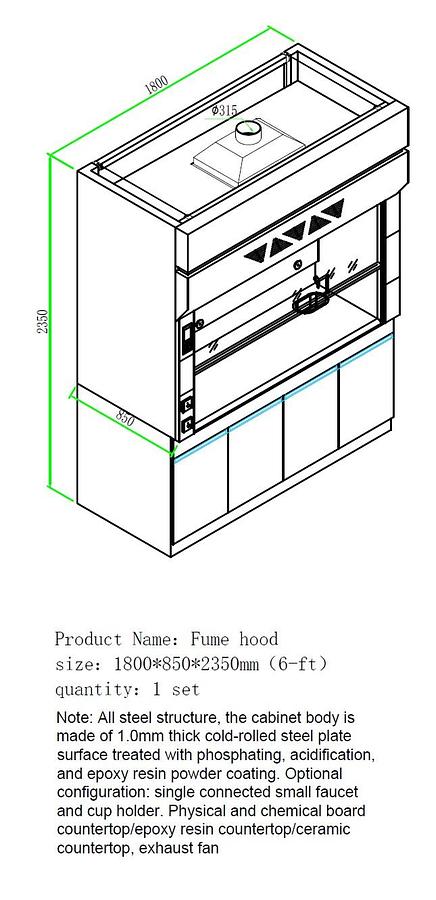 New Winband 6-Ft Fume Hood
