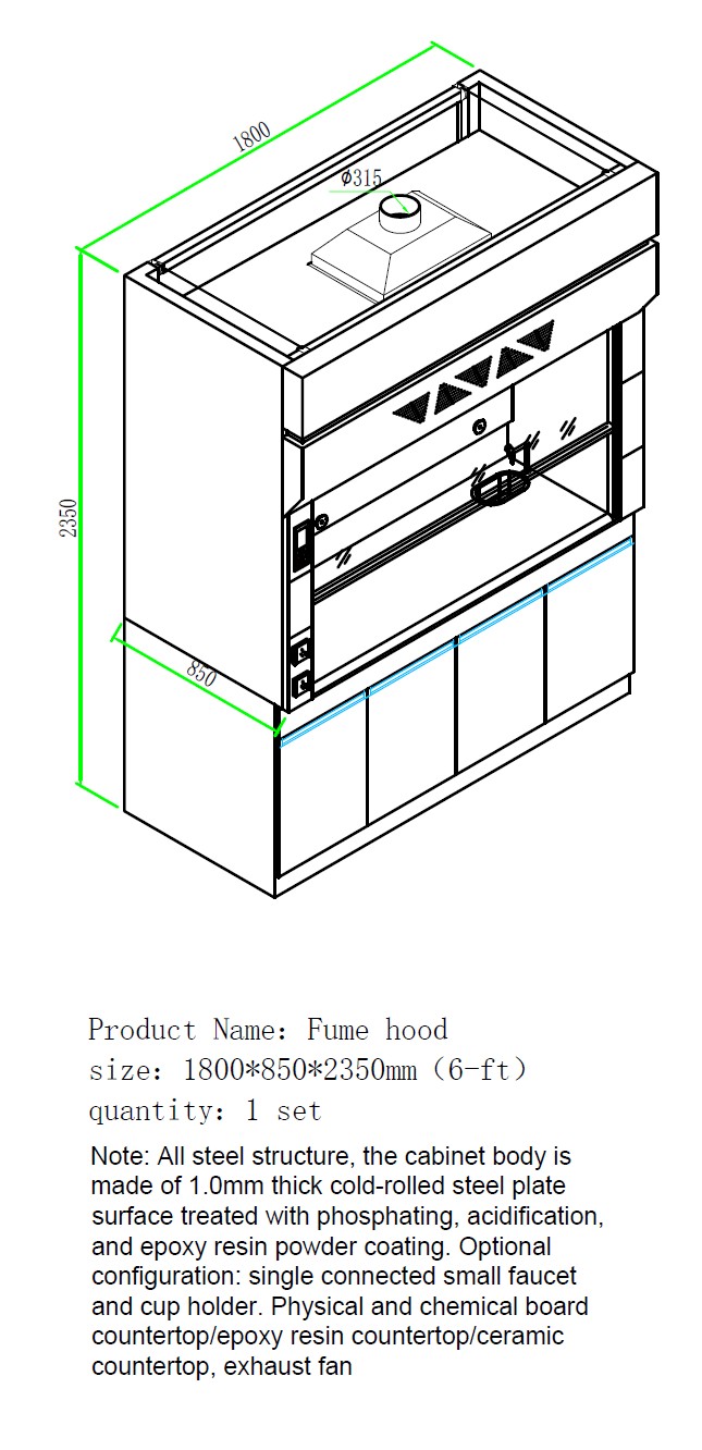 New Winband 6-Ft Fume Hood
