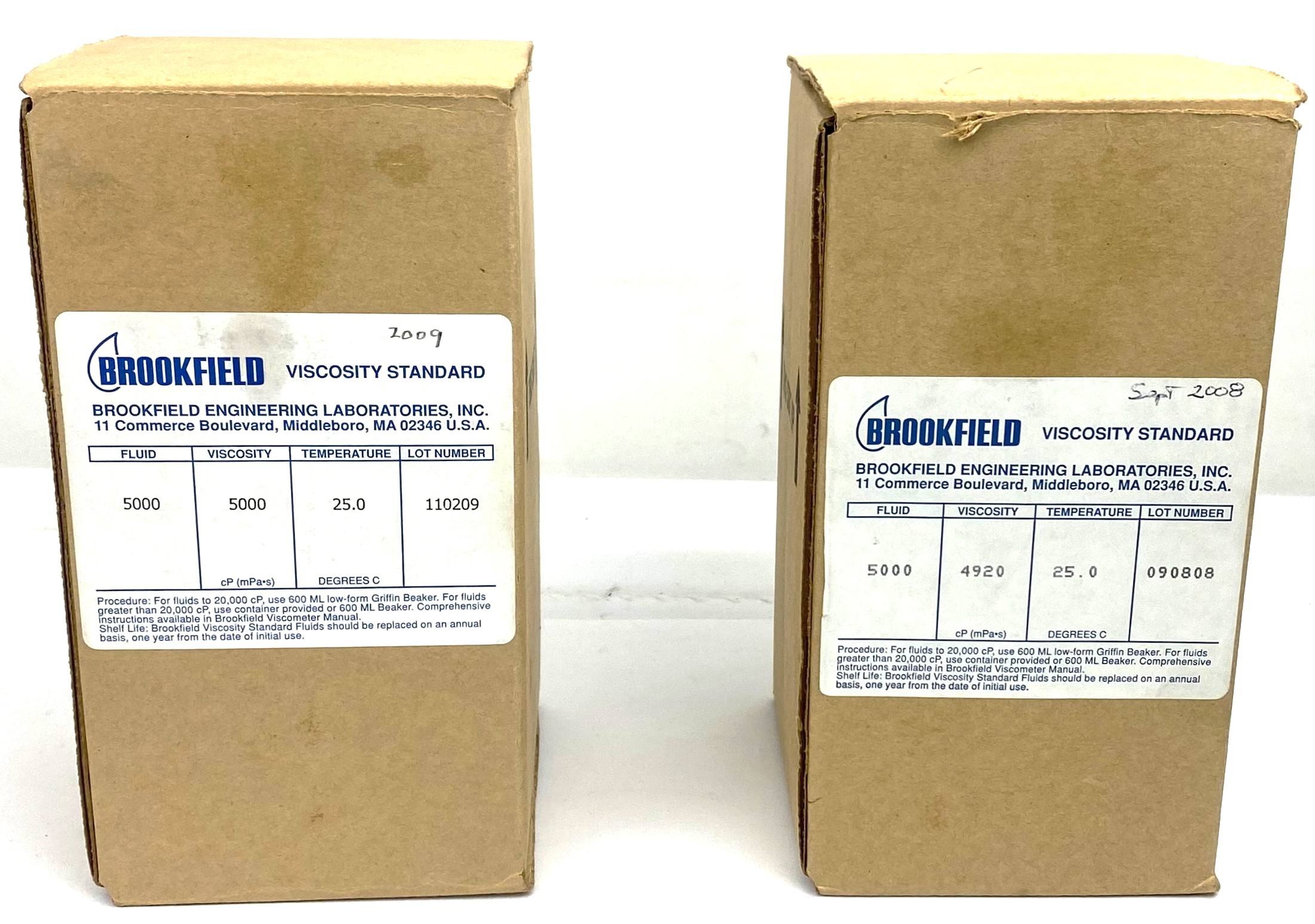 New Brookfield #5000 Viscosity Standard (5,000cp)