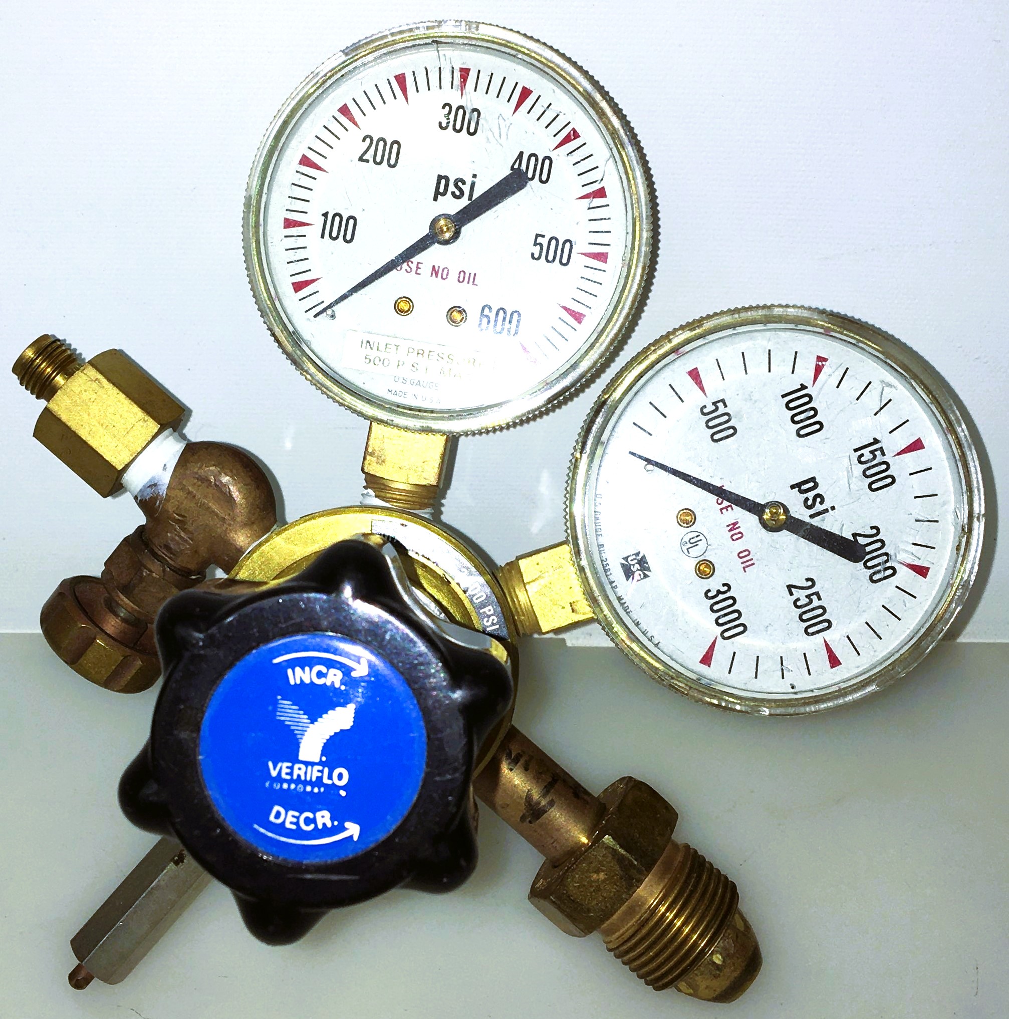 Used Veriflo AI-65VB2 Dual Stage Pressure Regulator (CGA 580)