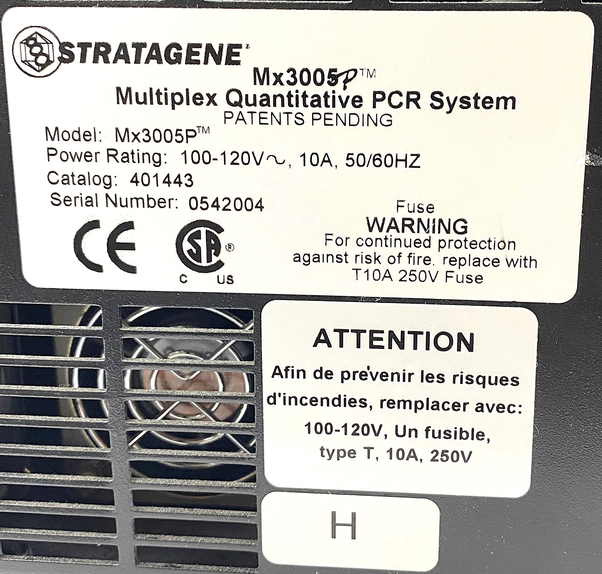 Used Stratagene Mx3005P QPCR System with PC