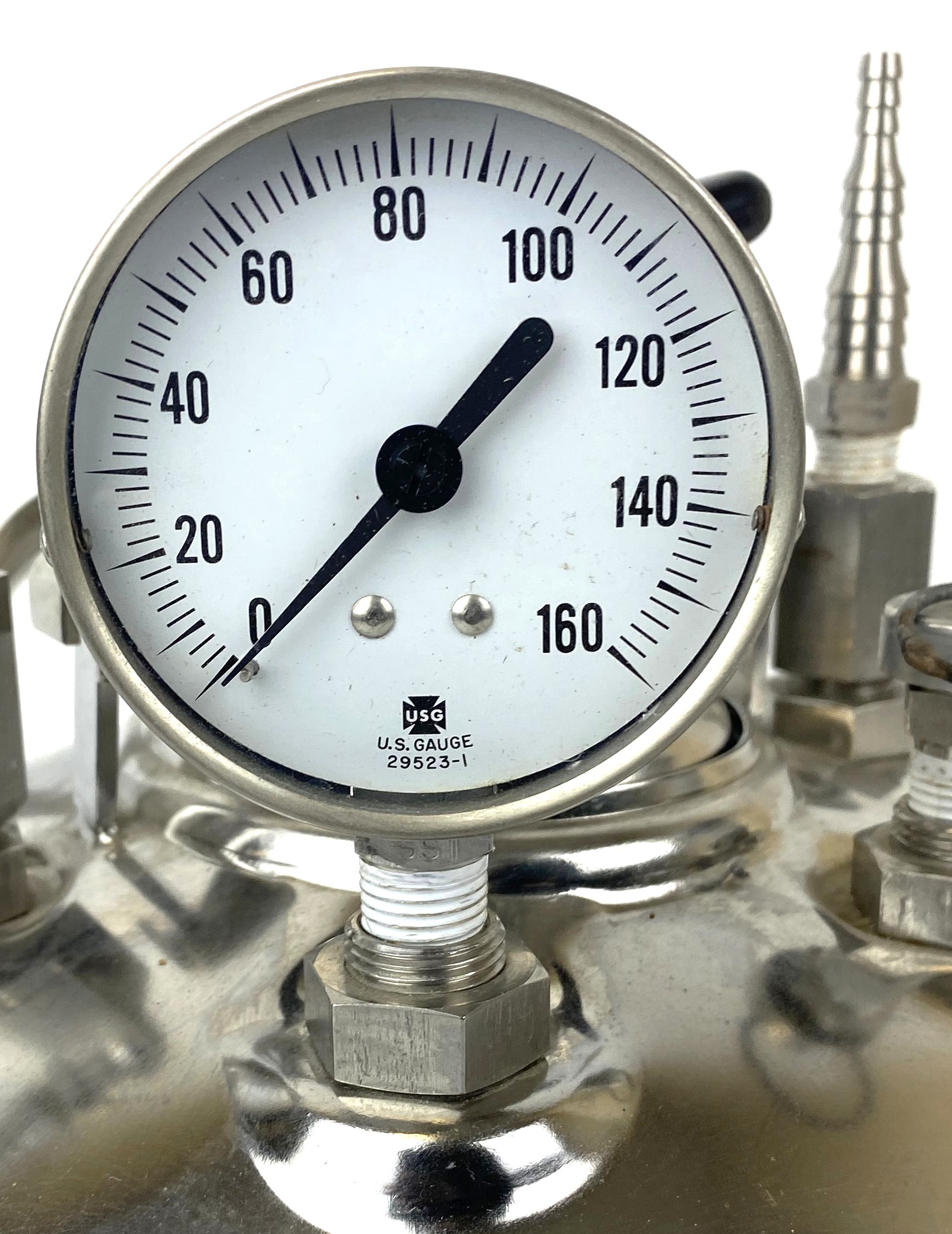 New Open Box Alloy Products Stainless Steel 100psi Pressure Vessel (5L)