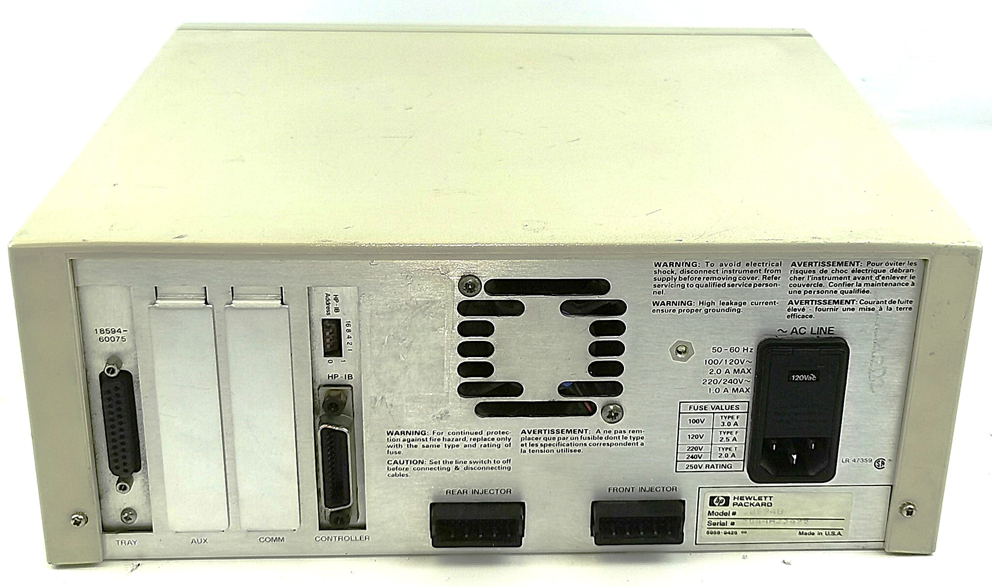 Used Hewlett Packard 7673 (18594B) Autosampler Controller