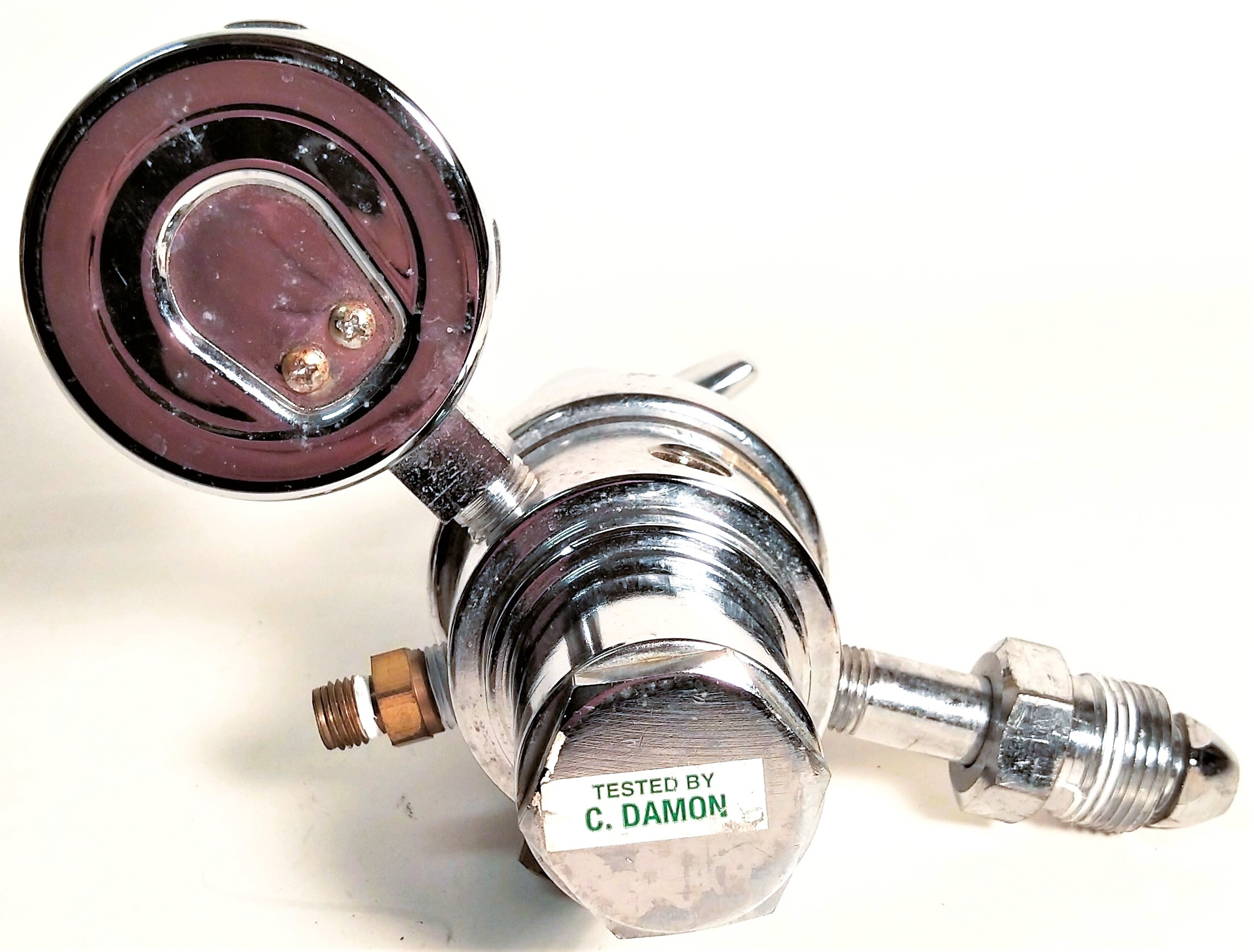Used Oxweld Trimline R-77 75-580 Dual Stage Stainless-Steel Regulator (CGA 580)