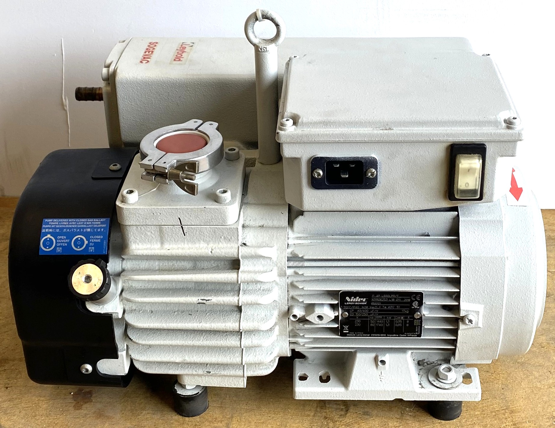 Used Leybold Sogevac SV40 BIFC Rotary Vacuum Pump (22.7-27.7 cfm)
