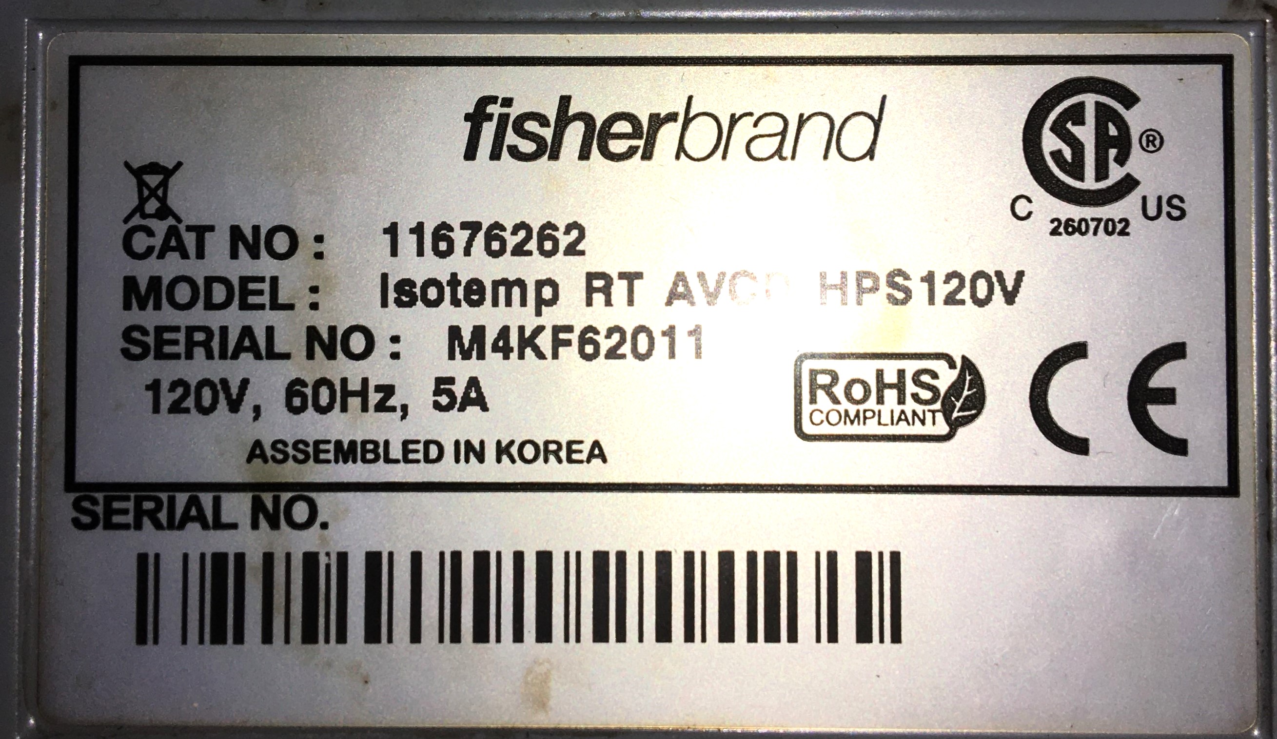Used Fisher Isotemp RT Advanced HPS Digital Stirring Hot Plate with Probe (5.5"Diam Plate)