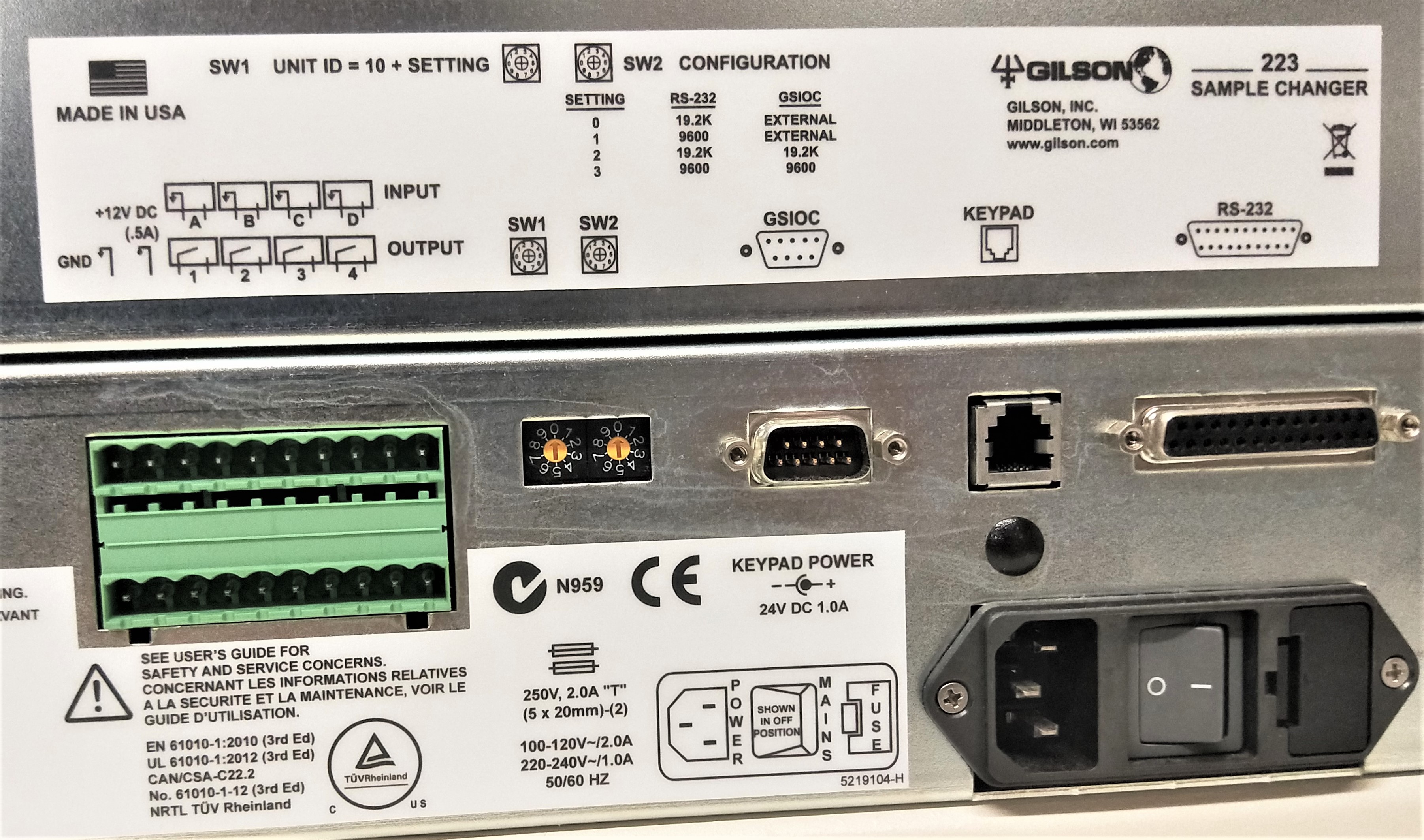 Used WPI REMS Autosampler with Gilson 223 Sample Changer
