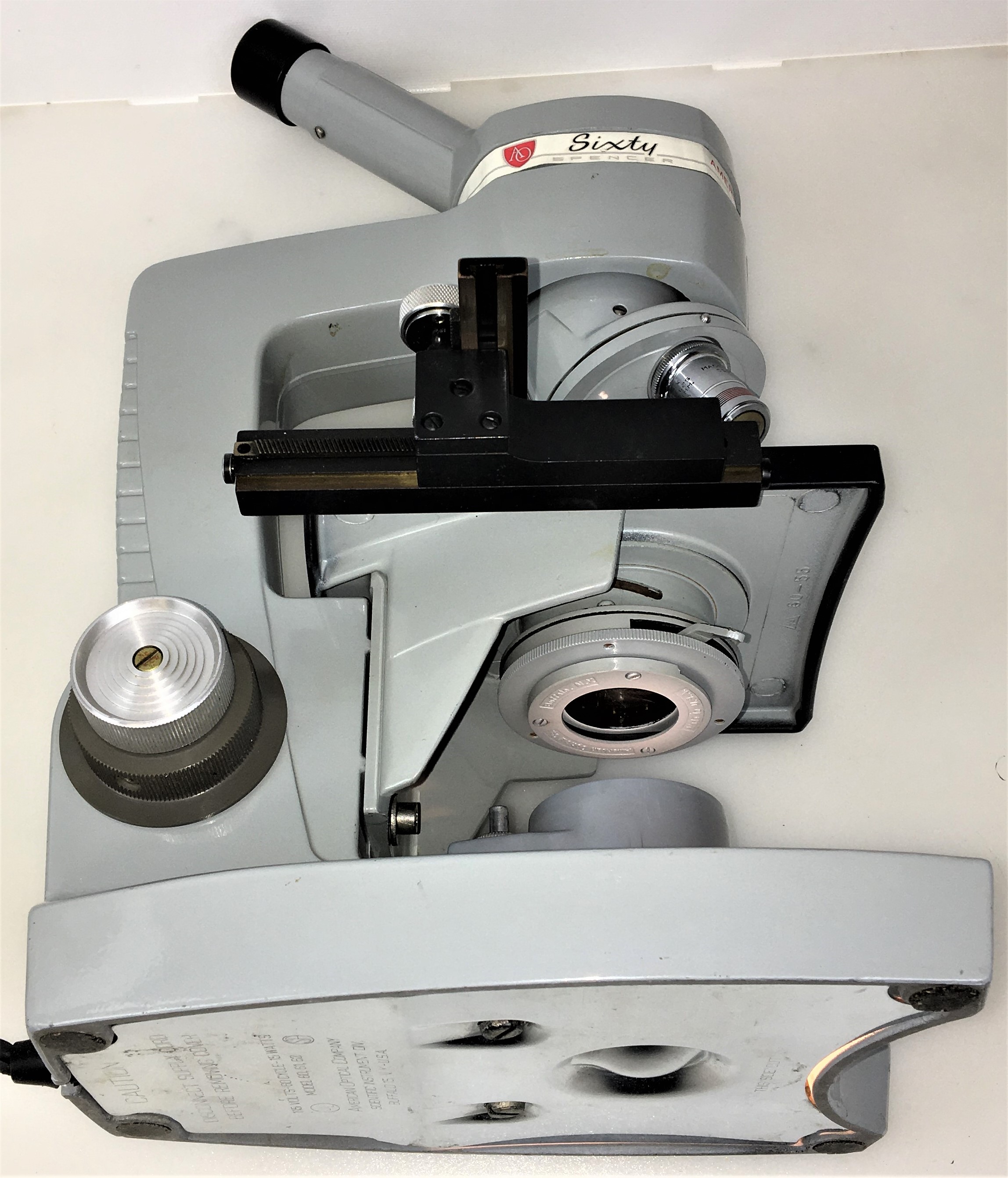 Used American Optical Spencer Sixty Monocular Microscope - 100X to 970X