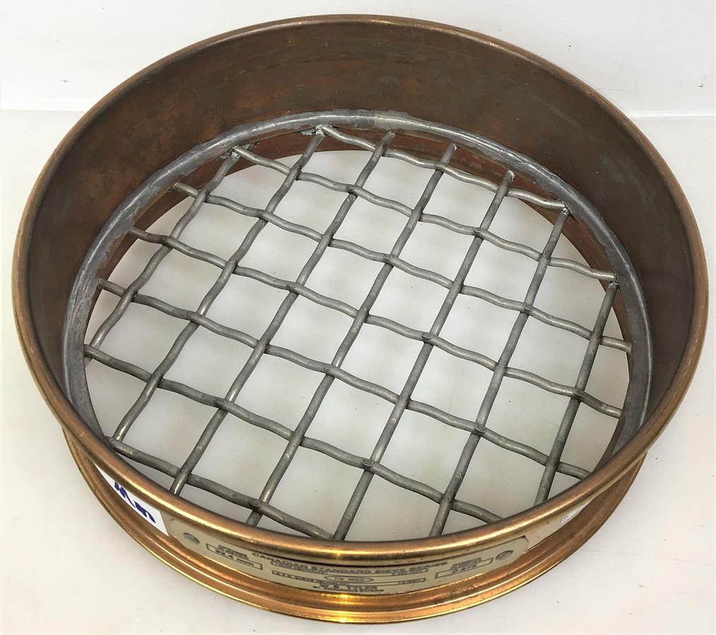 Used Tyler 7/8" Brass-Stainless Steel 8" Sieve (22.4mm)