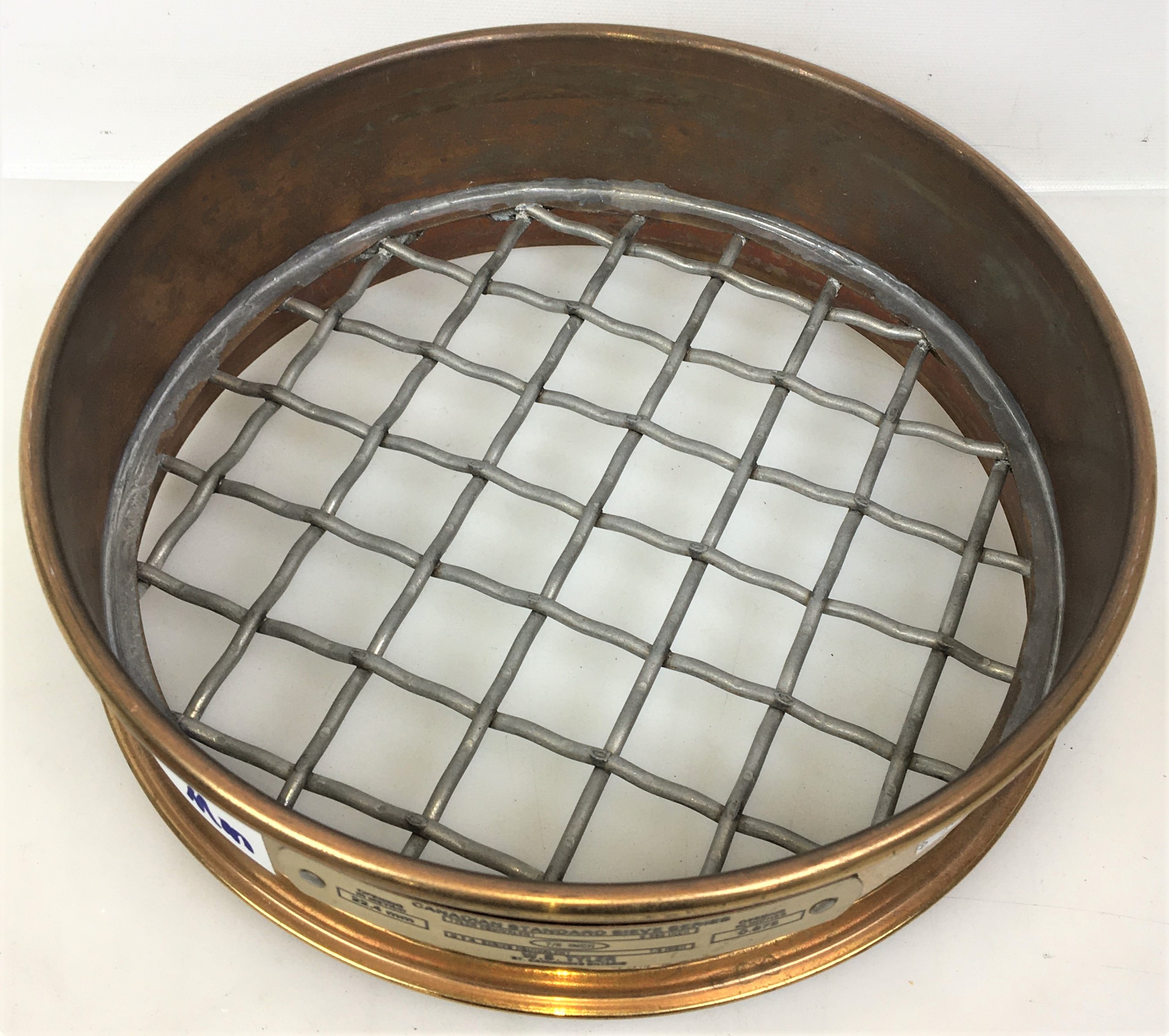 Used Tyler 7/8" Brass-Stainless Steel 8" Sieve (22.4mm)