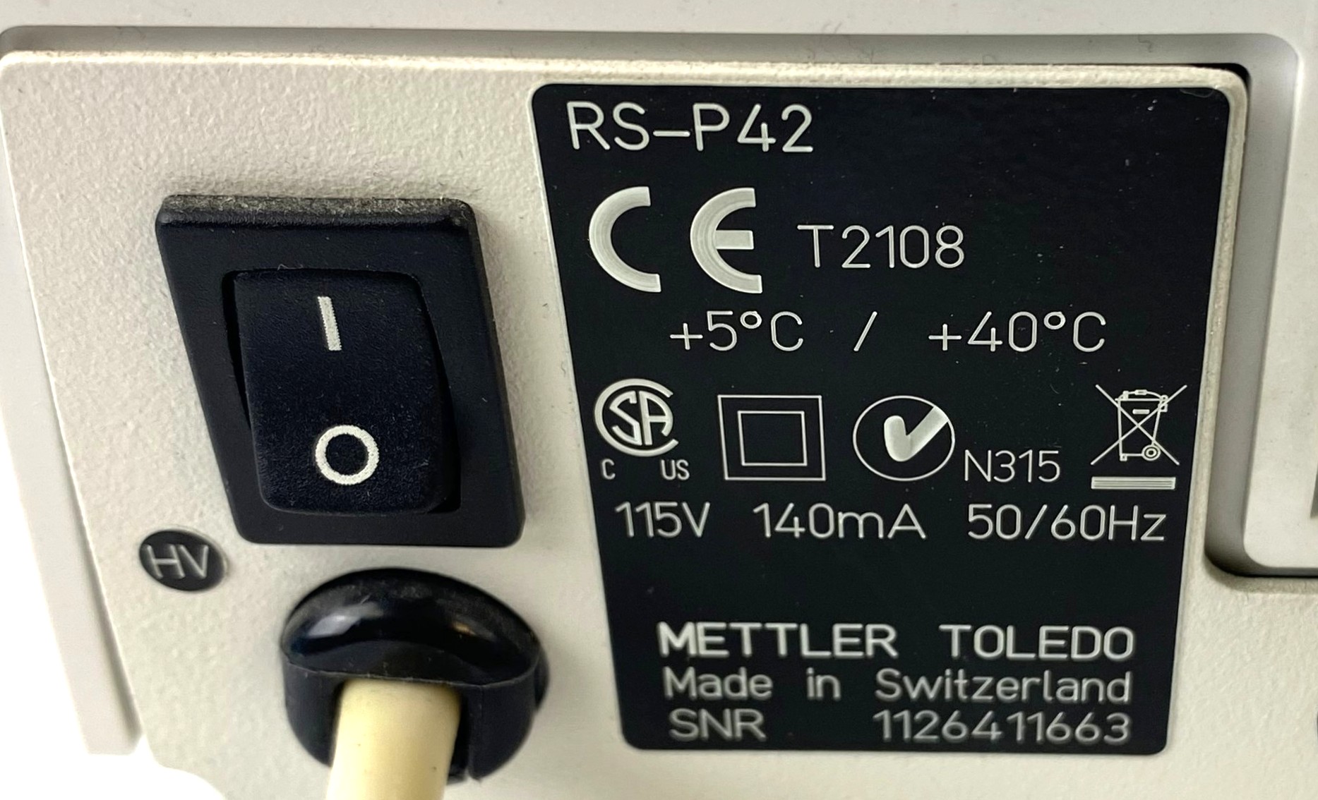 Used Mettler Toledo RS-P42 Printer for Balance