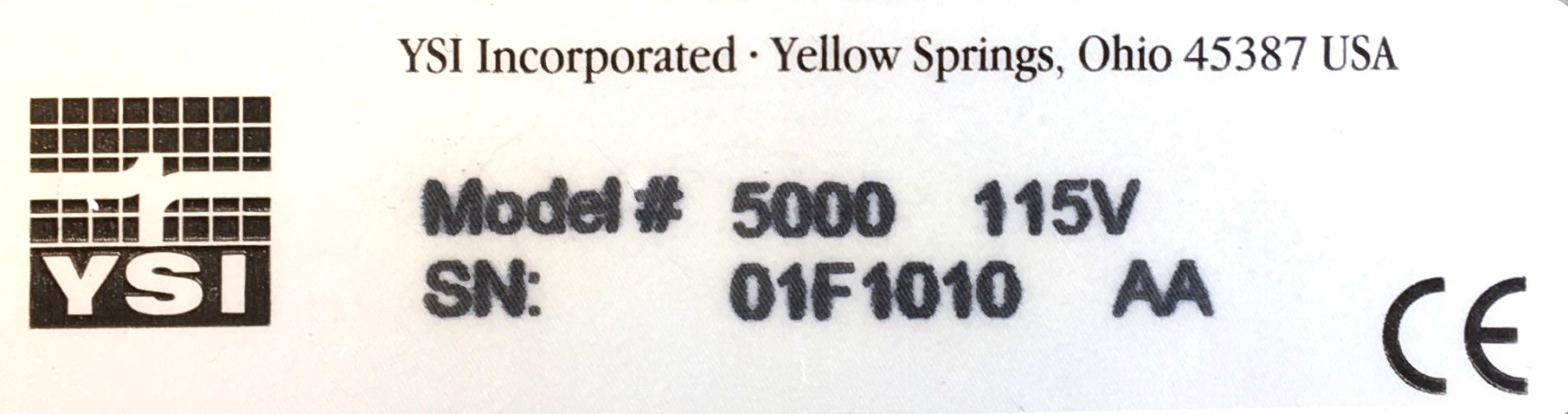 Used YSI 5000 Dissolved Oxygen Meter with 5010 Probe