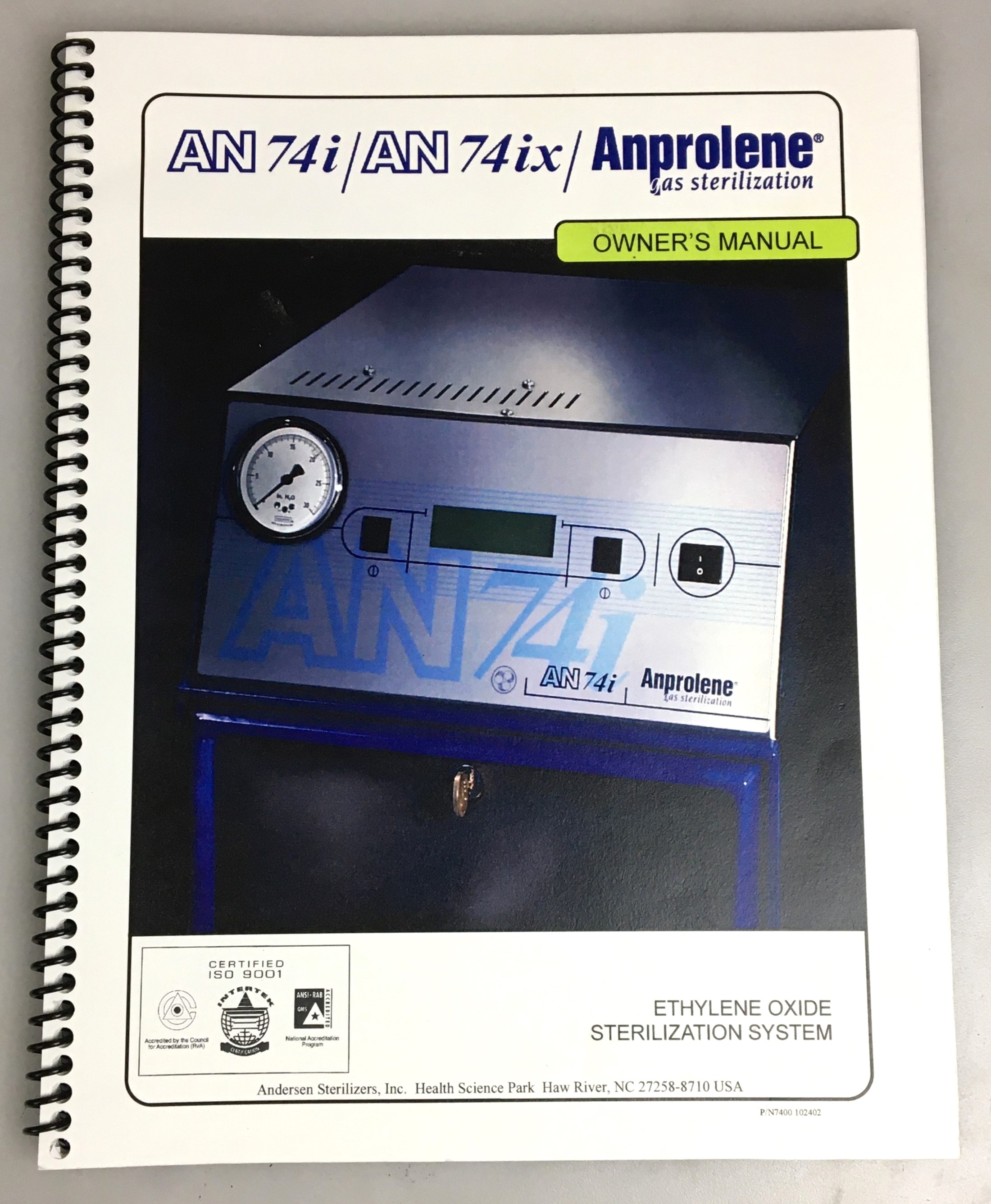 Used Anprolene AN74i EtO Gas Sterilizer
