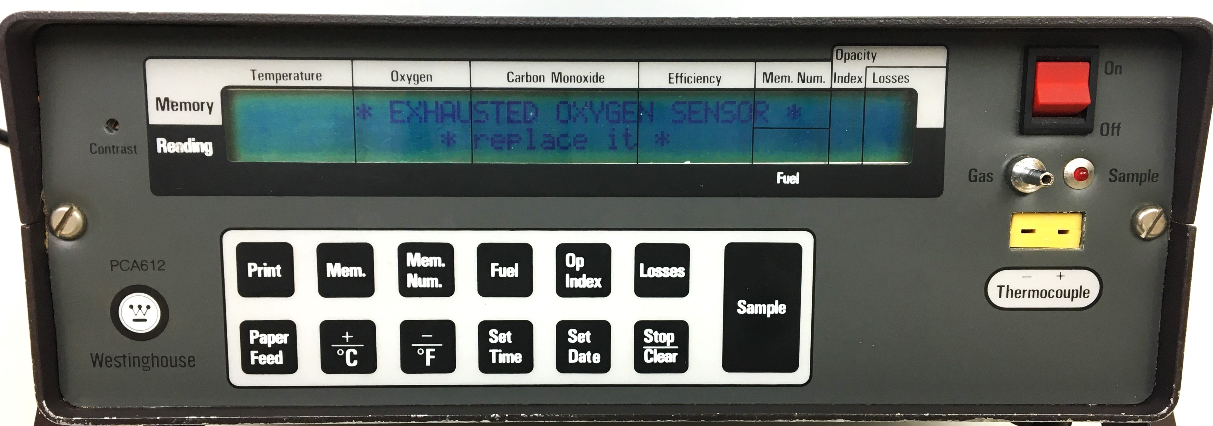 Used Westinghouse PCA-612 Portable Combustion Analyzer
