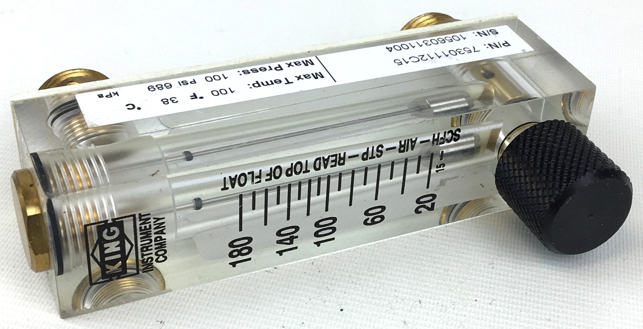 Used King 7530 Series Rotameter (50mm/2")
