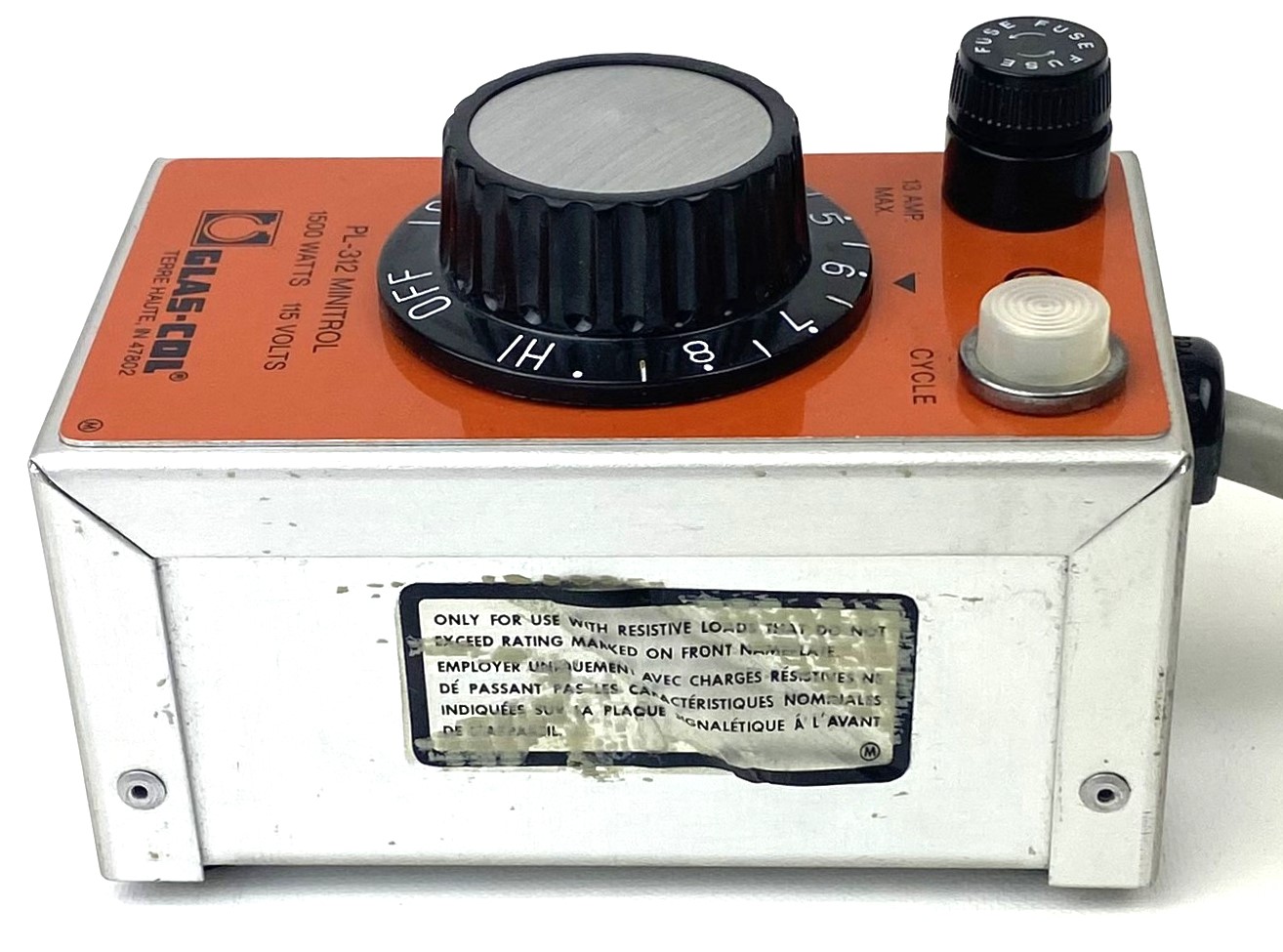 Used Glas-Col PL312 MiniTrol Temperature Controller