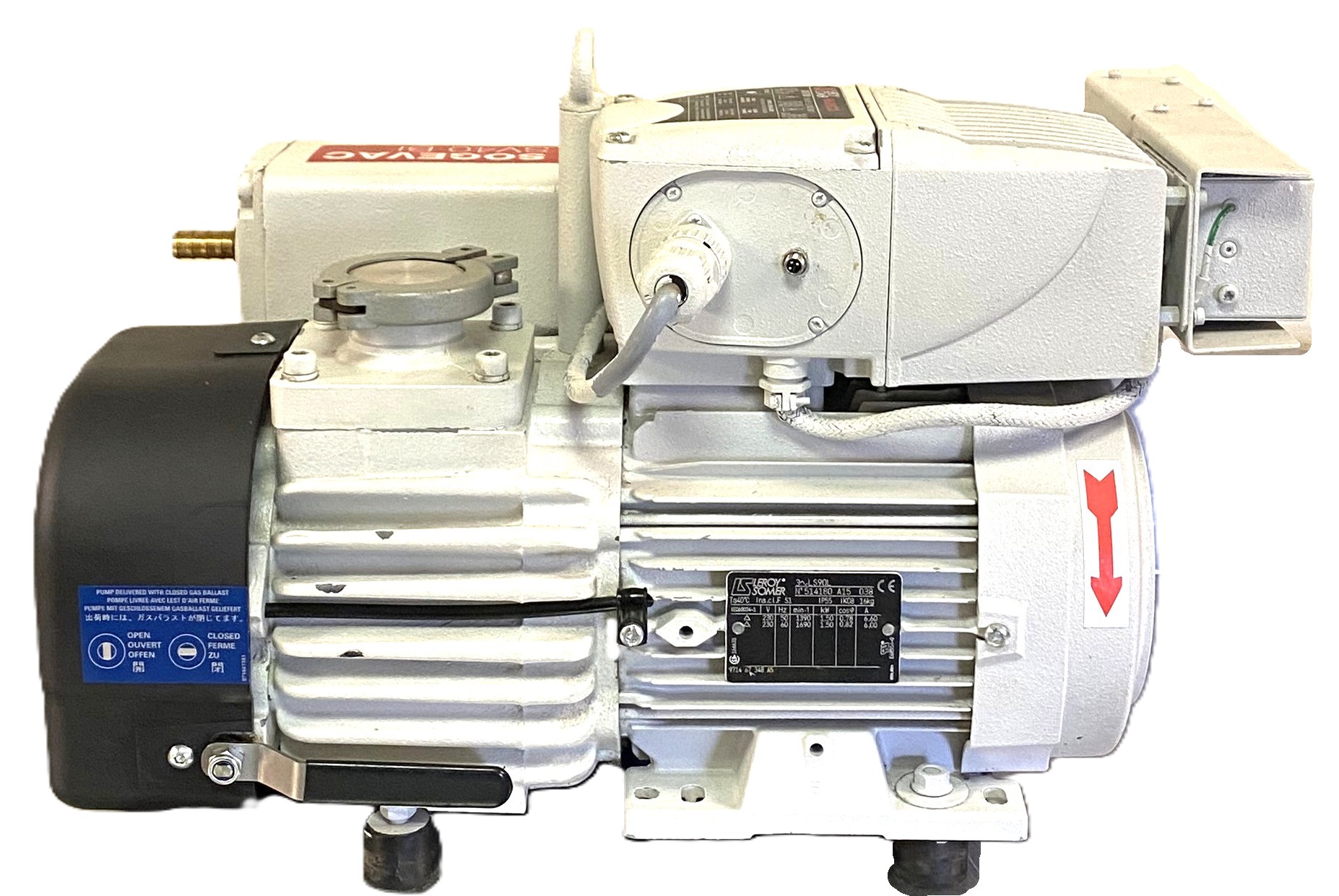 Used Leybold Sogevac SV40 BI Rotary Vacuum Pump (22.7-27.7 cfm)