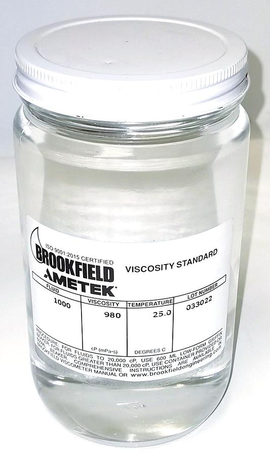 New Brookfield #1000 Viscosity Standard (1,000cp)
