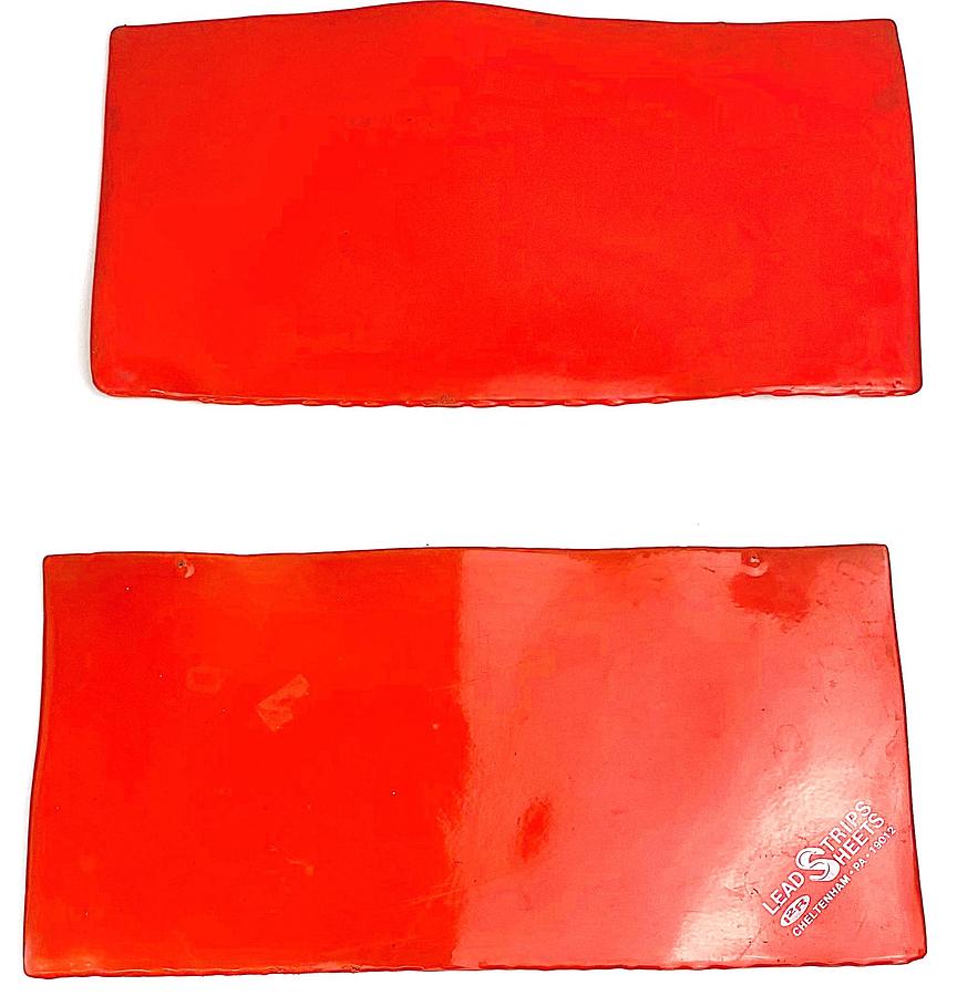Used I2R LS-126 Lead Strips Sheet (12" x 6") - Set of 2