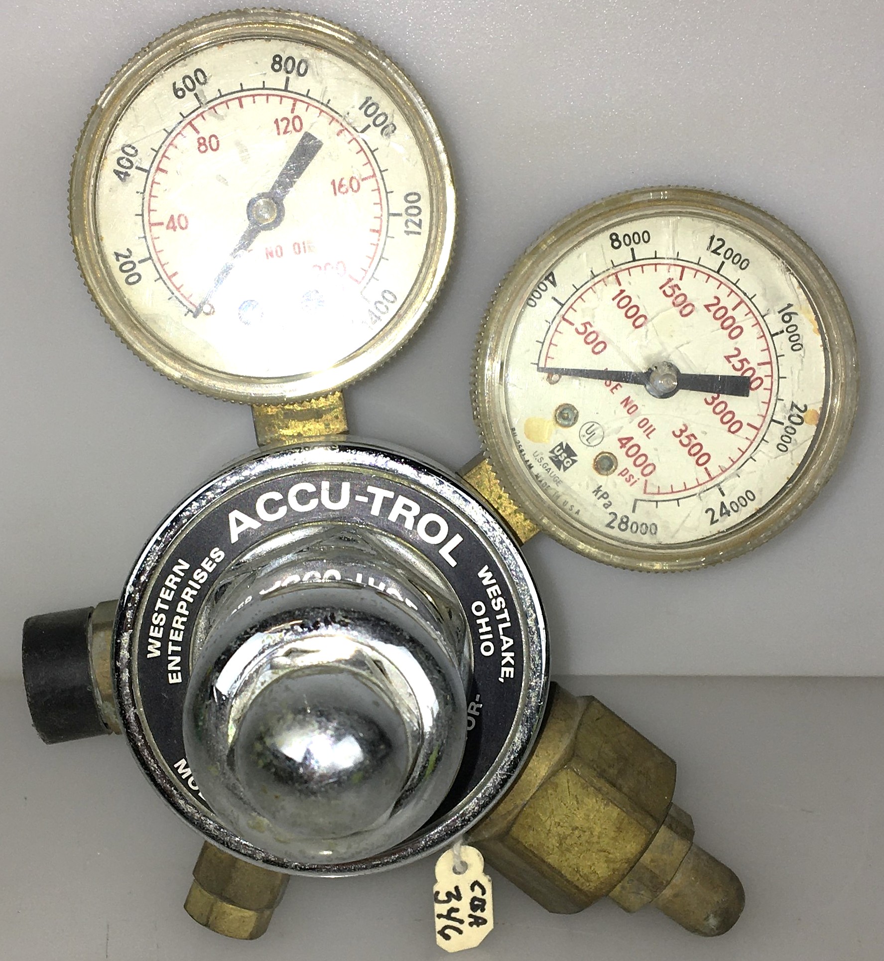 Used Western Accu-Trol MSA-7152 Compressed Air Regulator (CGA 346)