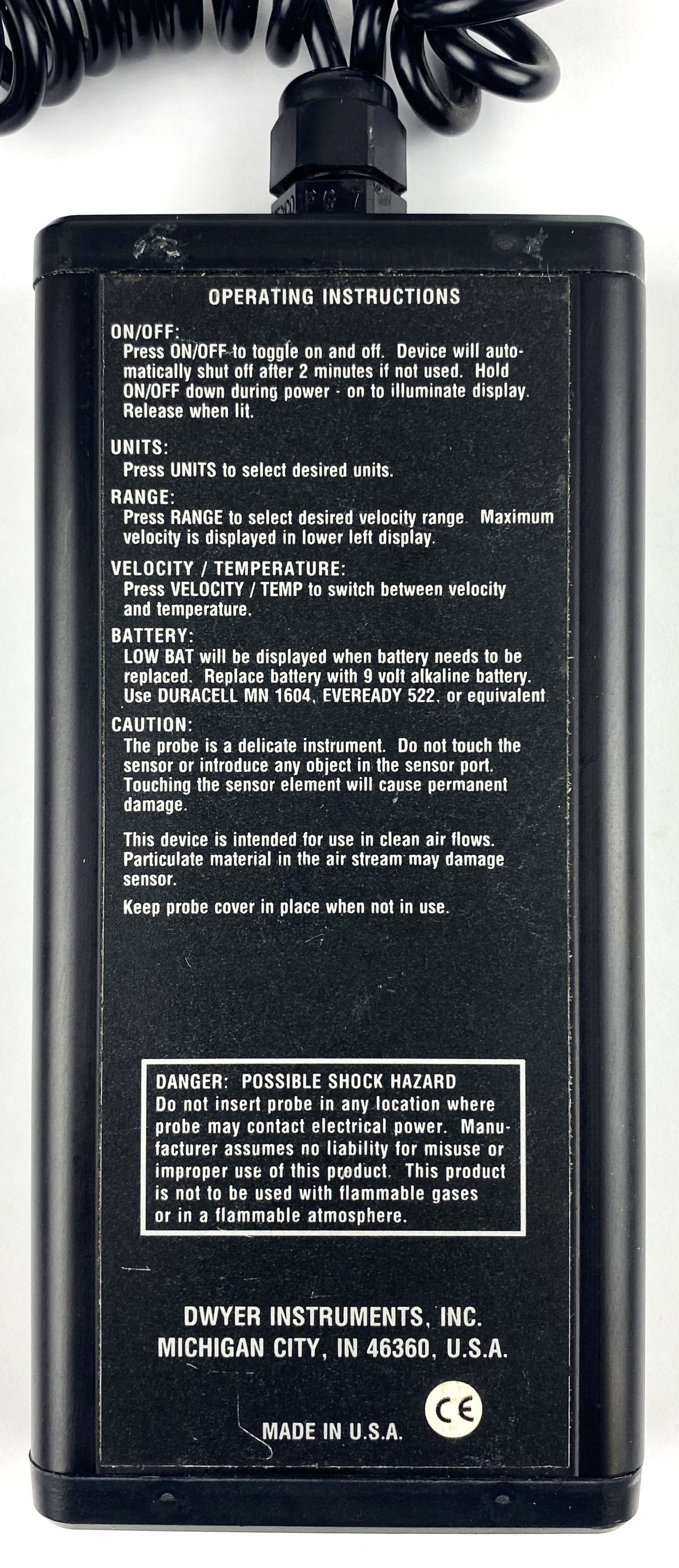 Used Dwyer Series 471 Thermo-Anemometer