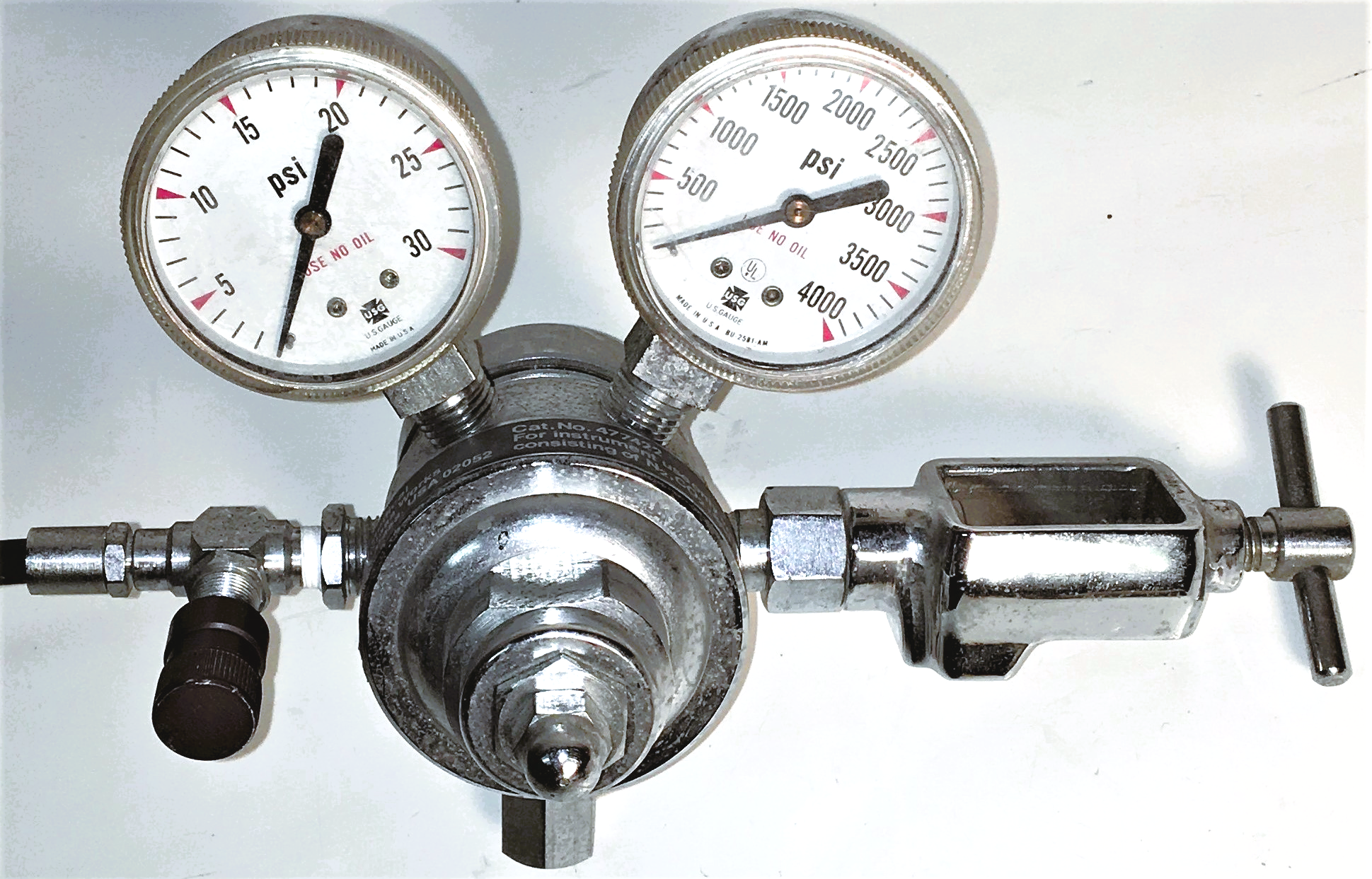 Used Corning 477422 Dual-Stage Pressure Regulator