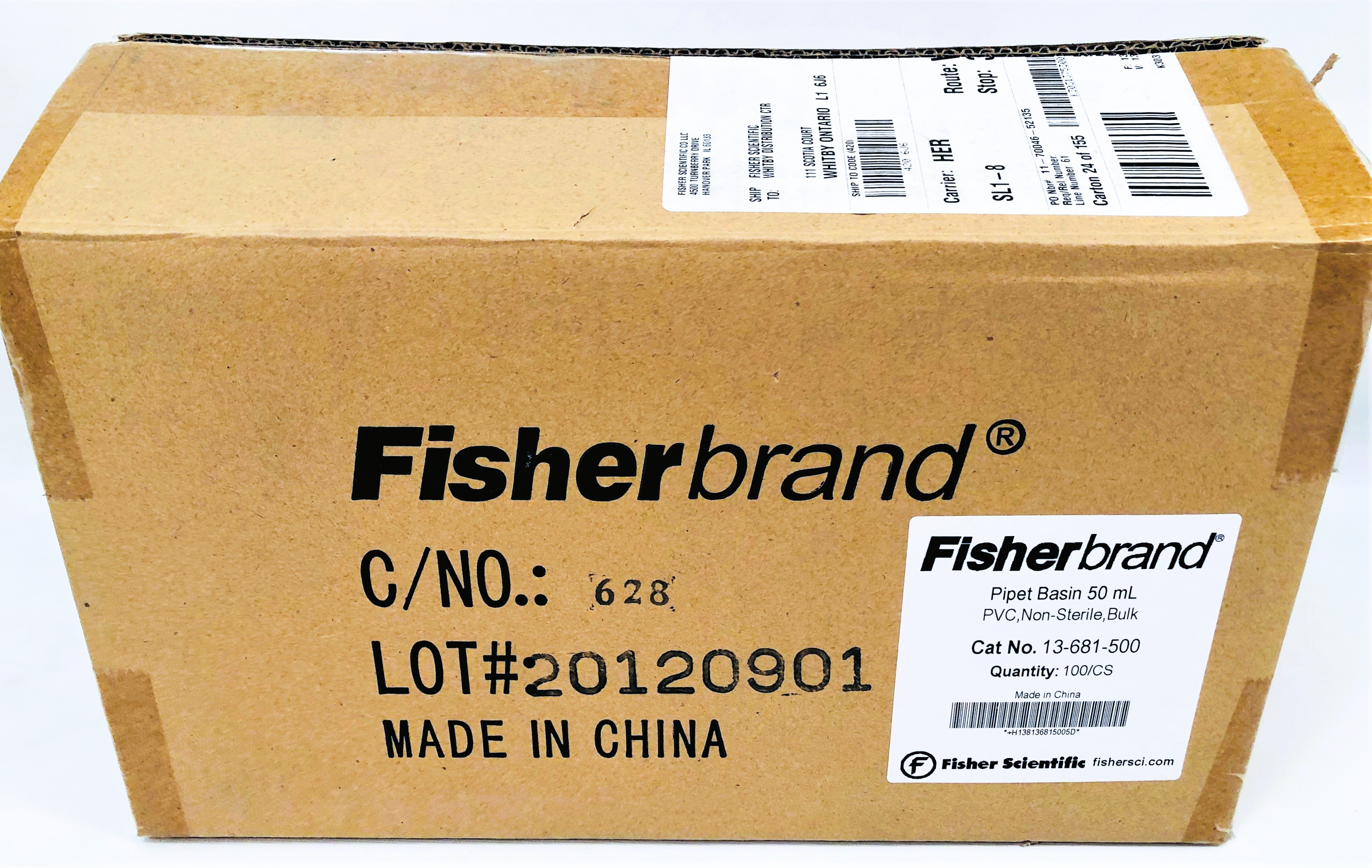 New Open Box Fisherbrand 13-681-500 Pipette Basin - 50mL (Box of 100)