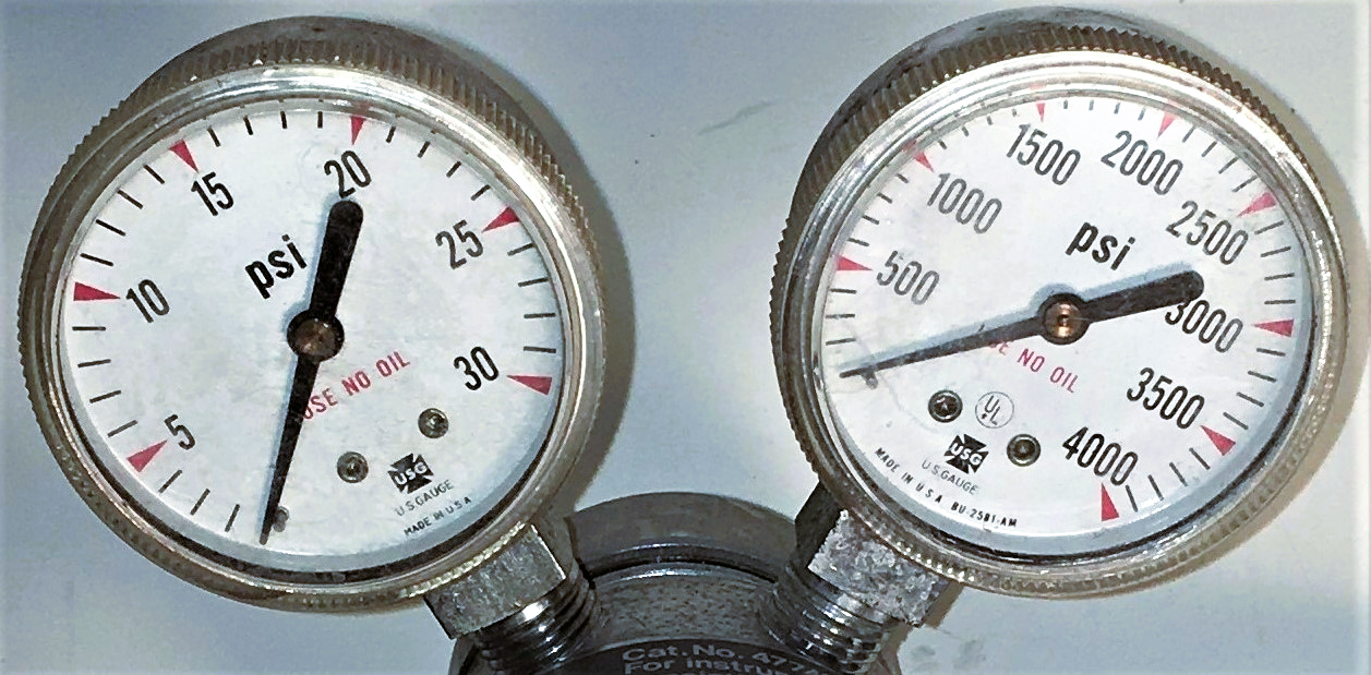 Used Corning 477422 Dual Stage Pressure Regulator