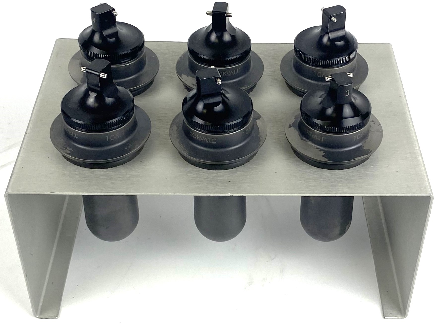 Used Sorvall (DuPont) AH-628 Swing-Out Rotor with Rack of Tubes