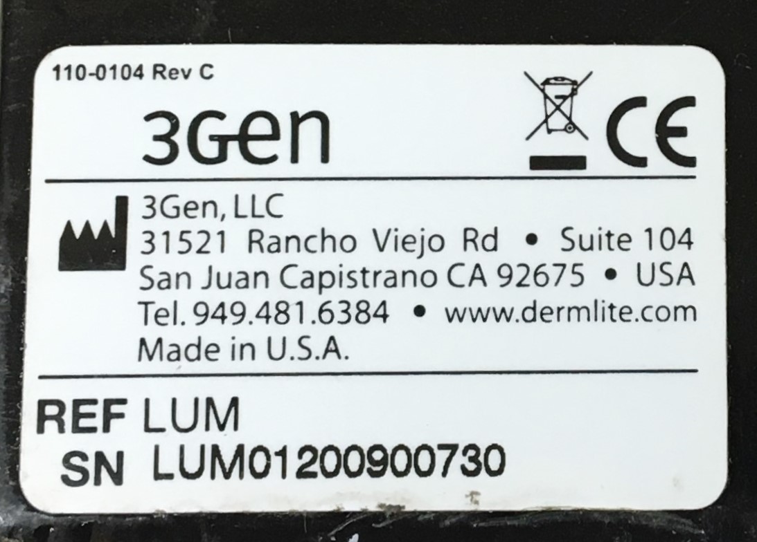 New Open Box 3Gen Lumio DermLite Magnifying Examination Lamp