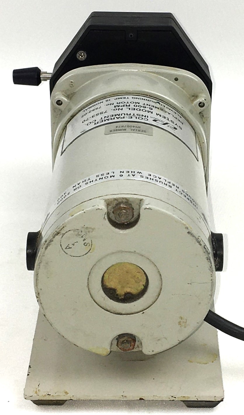 Used Cole-Parmer Masterflex 7553-70 Pump Drive with Easy-Load II Pump Head and Controller (6-600rpm)