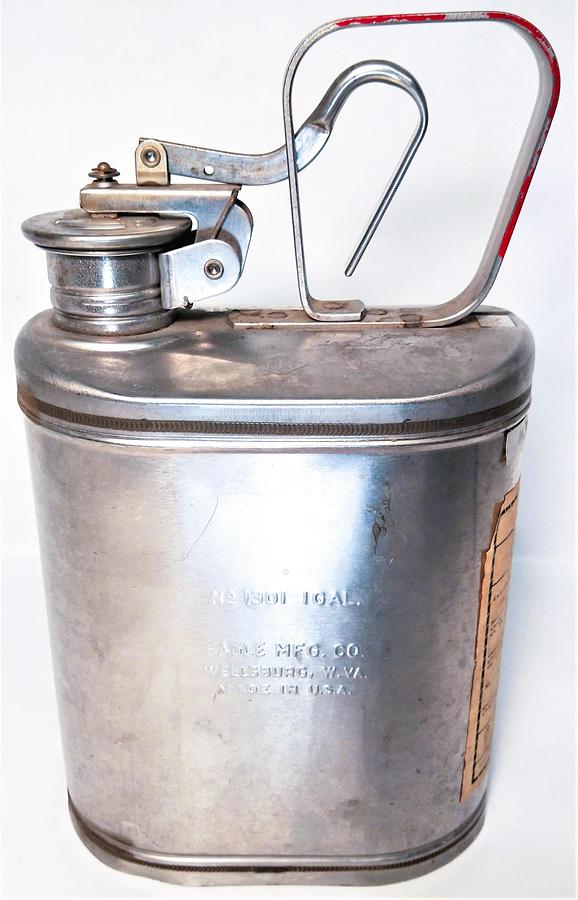 Used Eagle 1301 Stainless Steel 1 Gallon Laboratory Safety Can