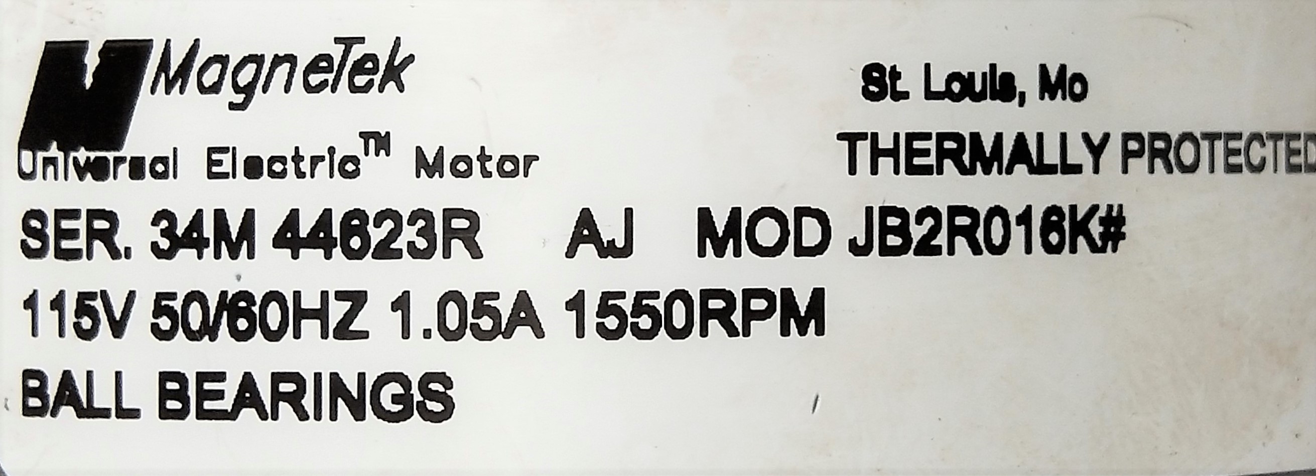 Used AO Smith JB2RO16K Fixed-Speed Overhead Stirrer with Impeller
