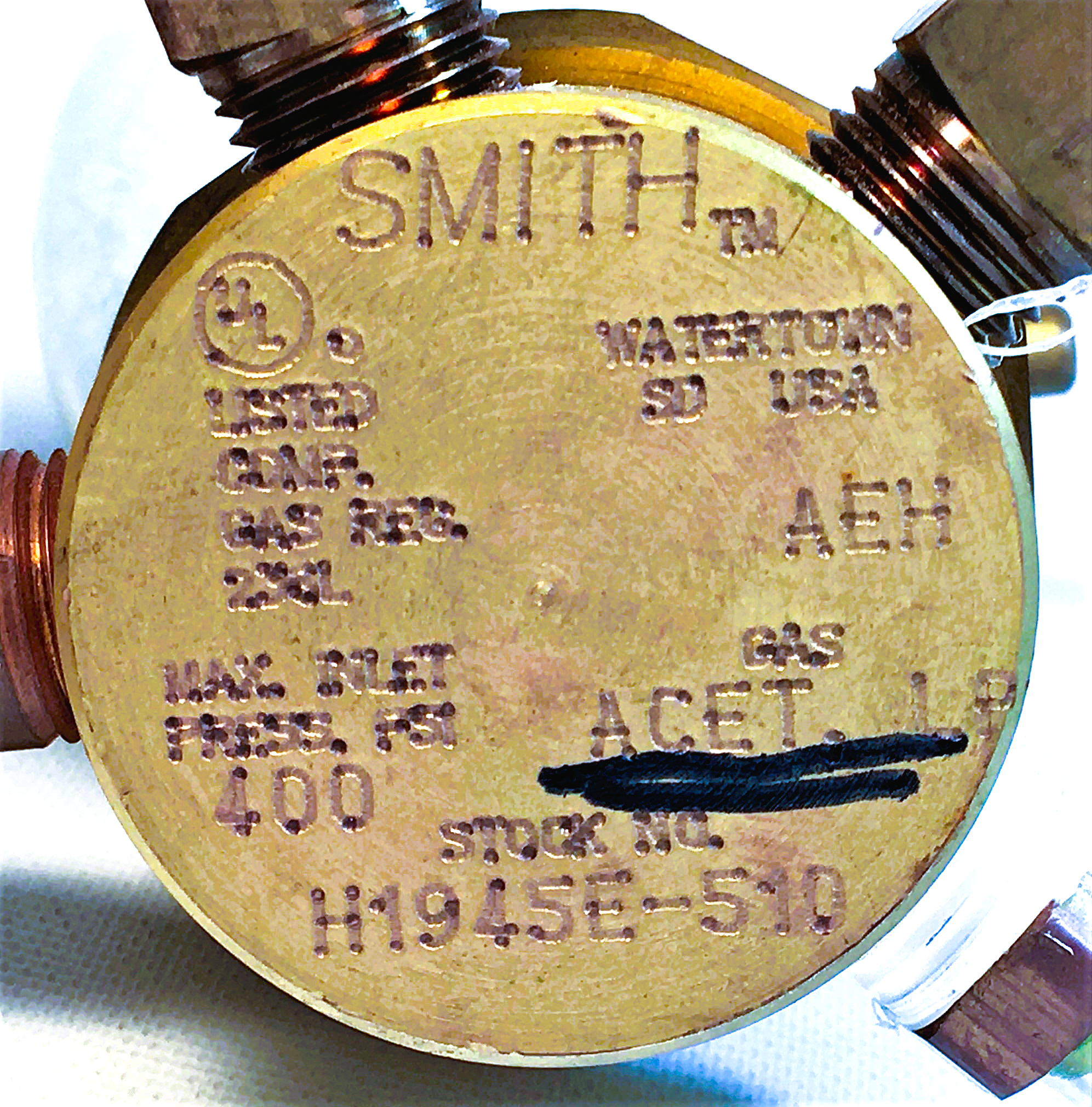 Used Smith H1945E-510 LP-Fuel Gas Regulator (CGA 510)
