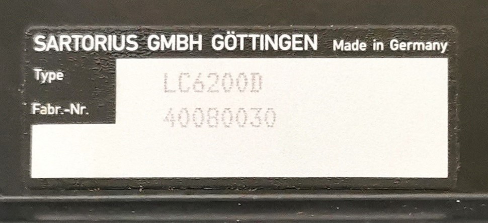 Used Sartorius MC1 LC6200D Top-Loading Balance (6200g x 0.01g)