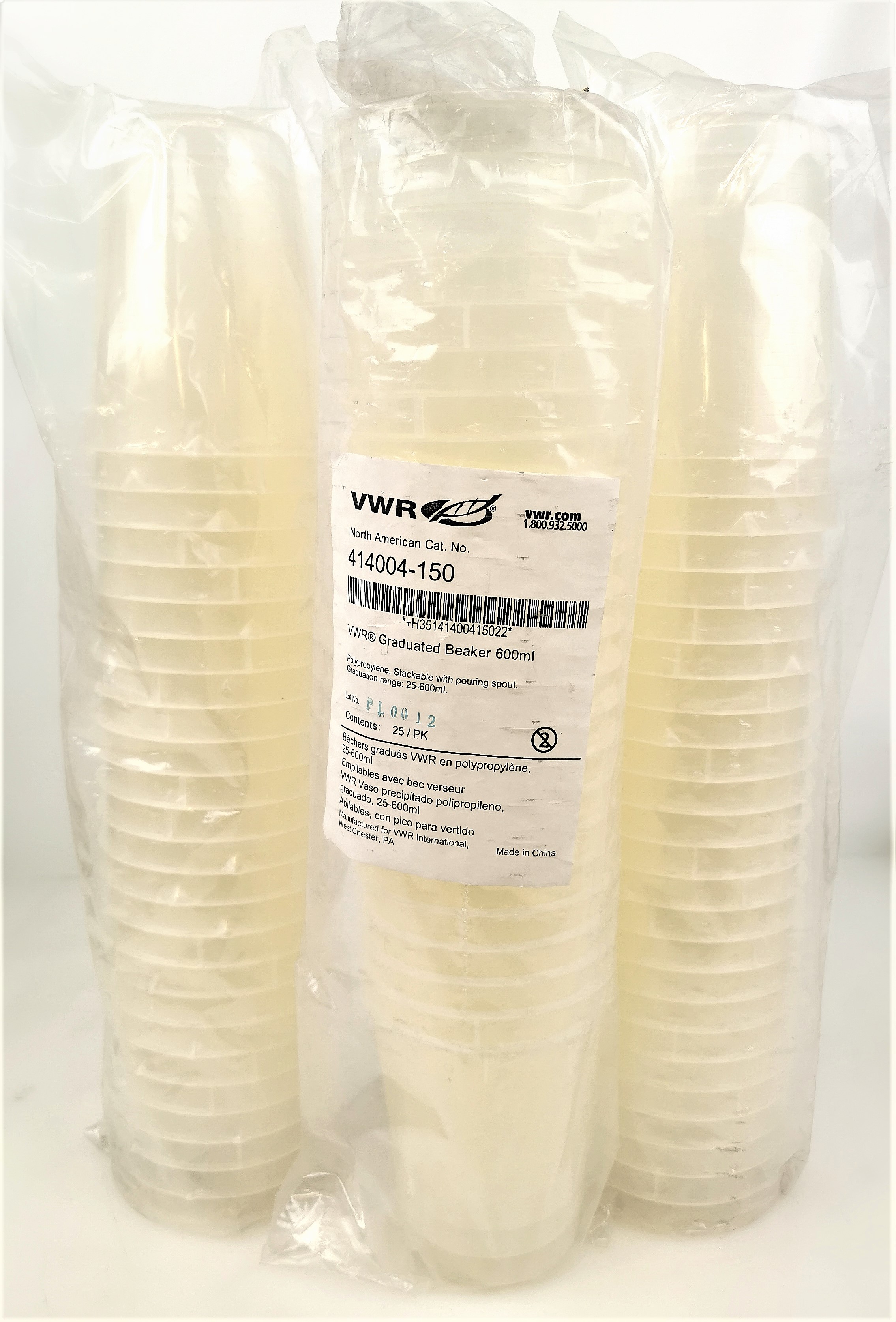 Used Lot of 98 Assorted Polypropylene Beakers