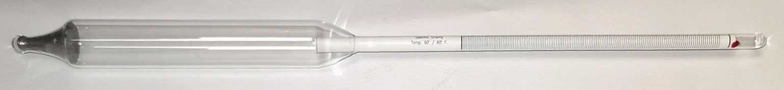 New Open Box Fisherbrand 11-555-C Specific Gravity Hydrometer (0.760 to 0.830°)