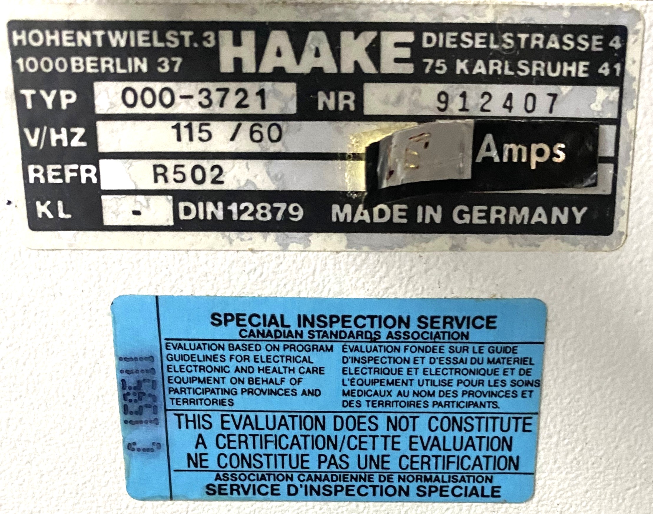 Used Haake K Refrigerated Bath (12L)