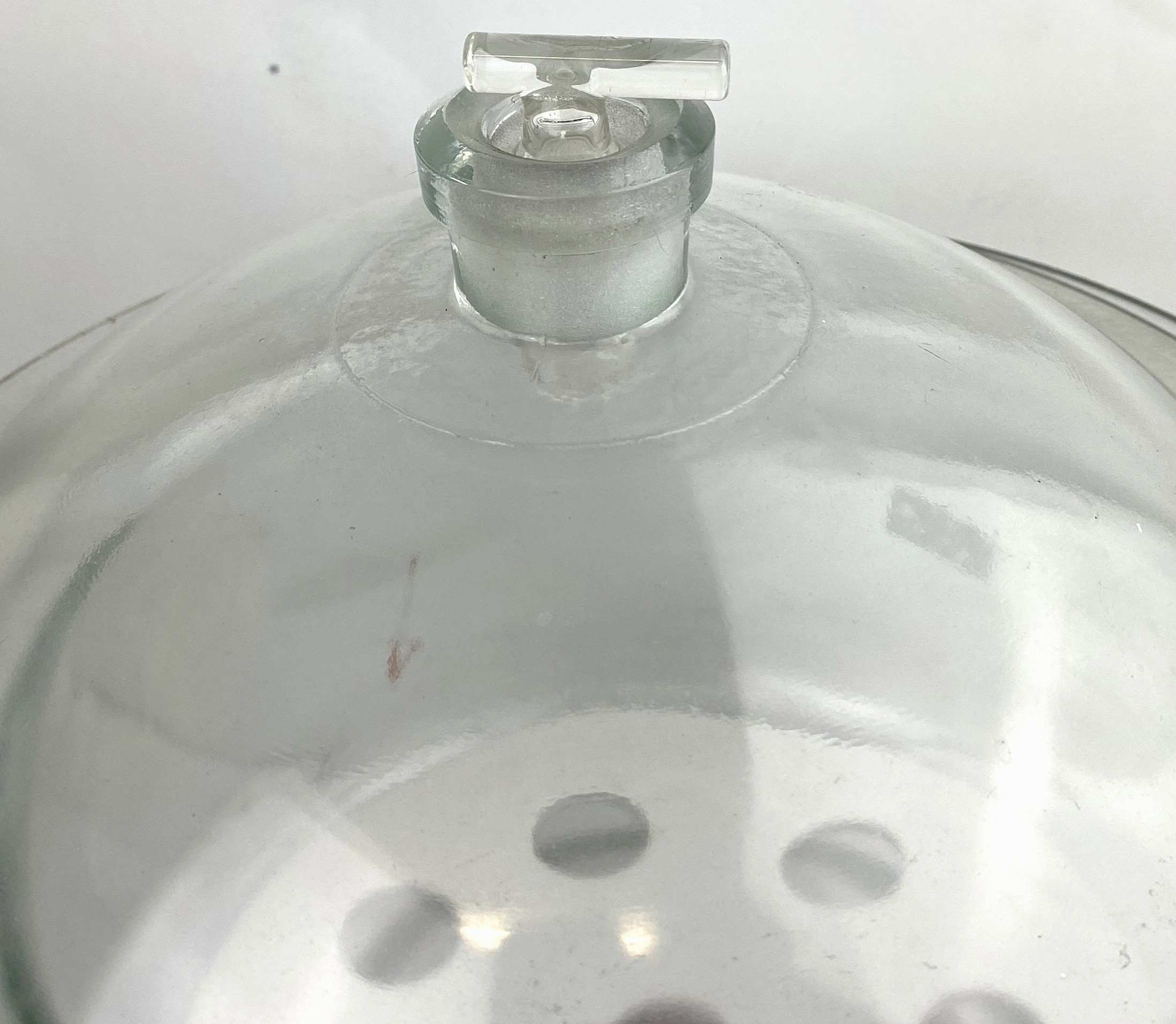 Used Glasswerk Wertheim Glass Vacuum Desiccator with Support Plate (10.5L)