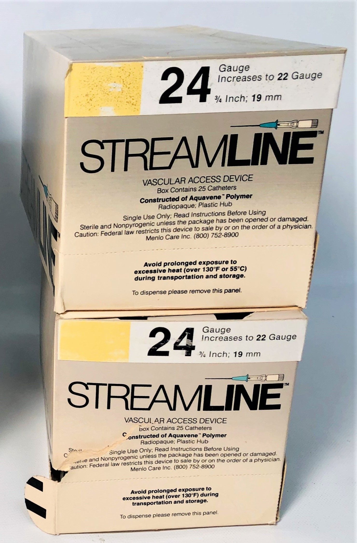 New Open Box Menlo Care StreamLine Urinary Catheters (Box of 25)