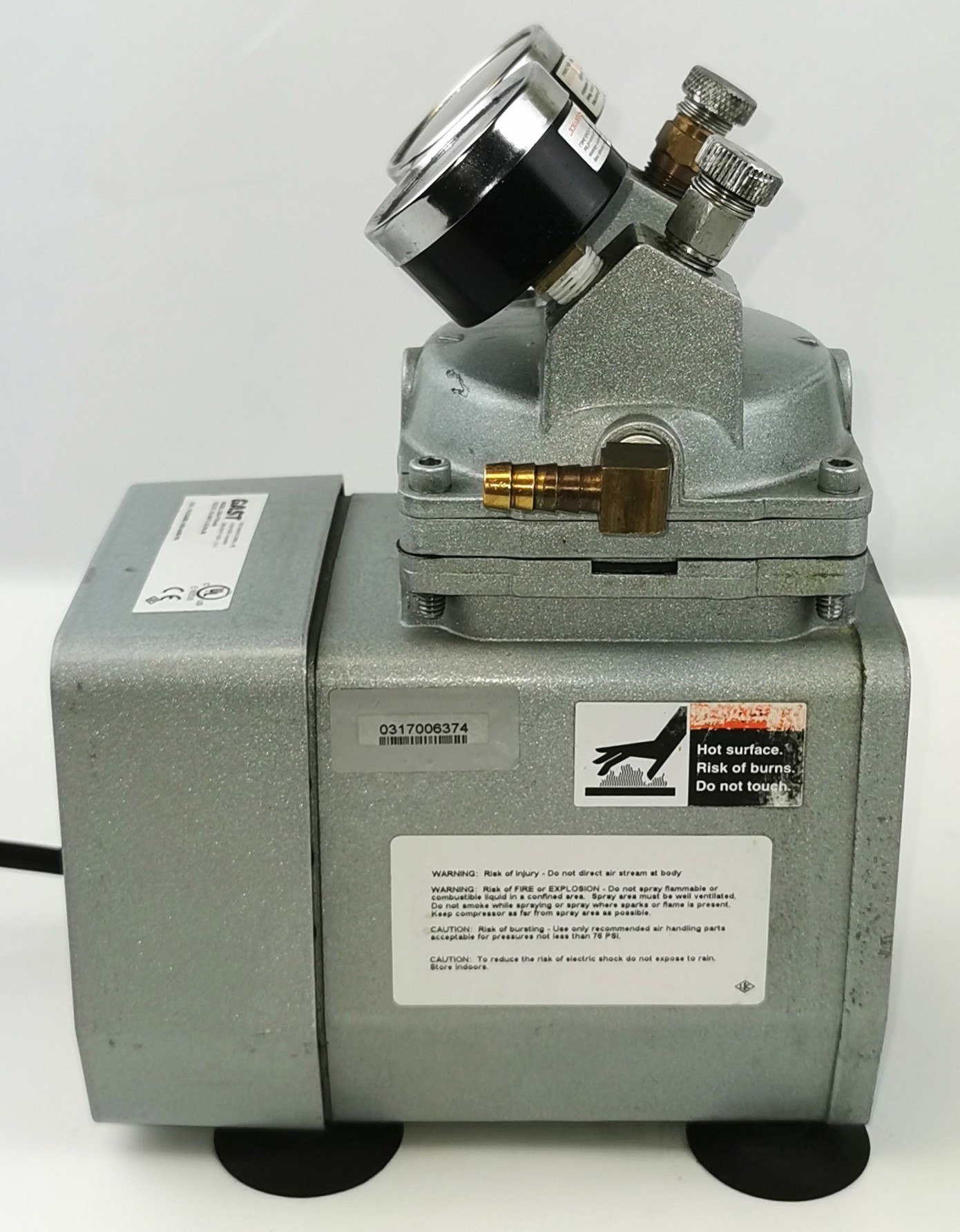 Used Gast DOA-P704-AA High-Capacity Vacuum Pump (1.1cfm)